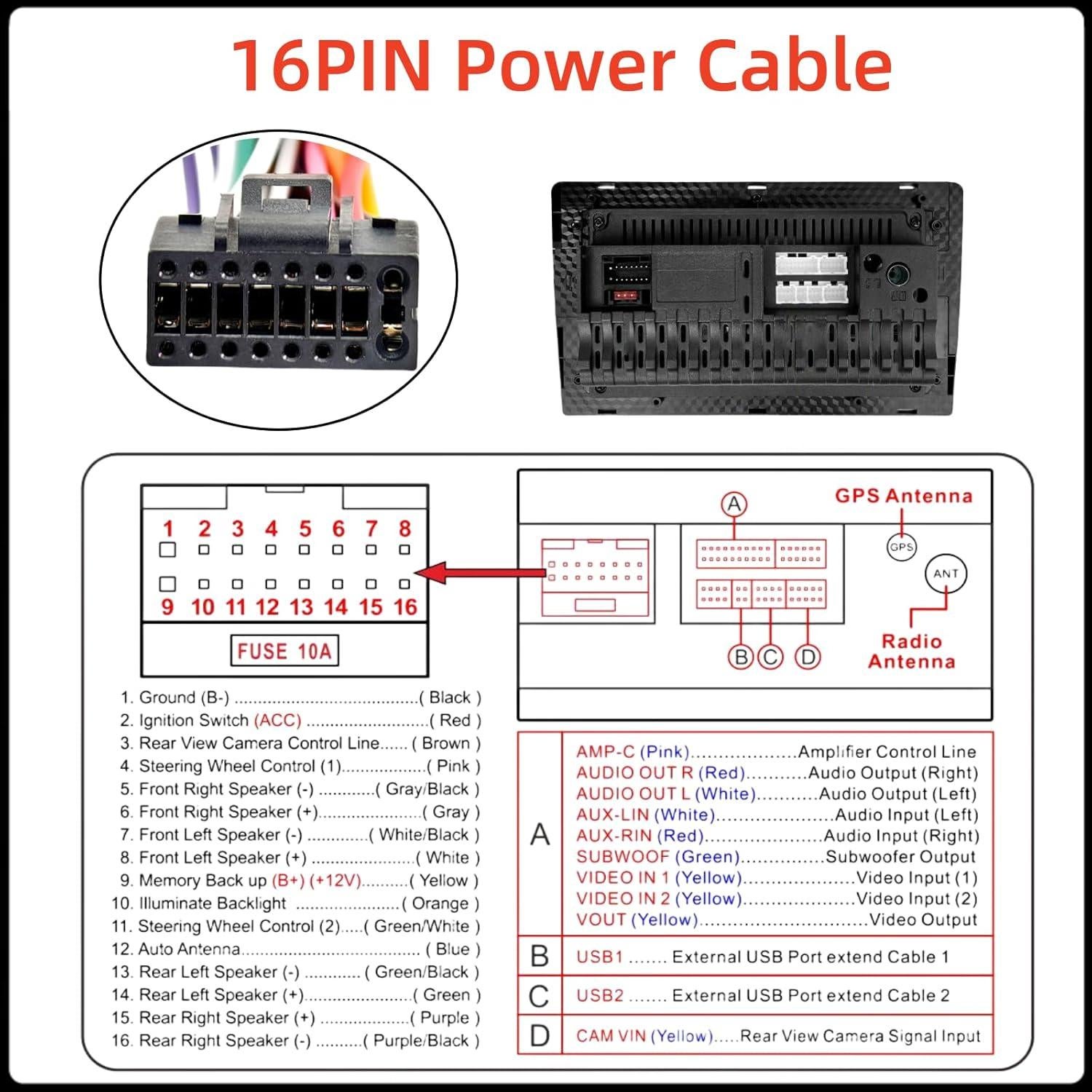 Arnés de Cableado de Radio Epronic GP-6 para Toyota 2012+