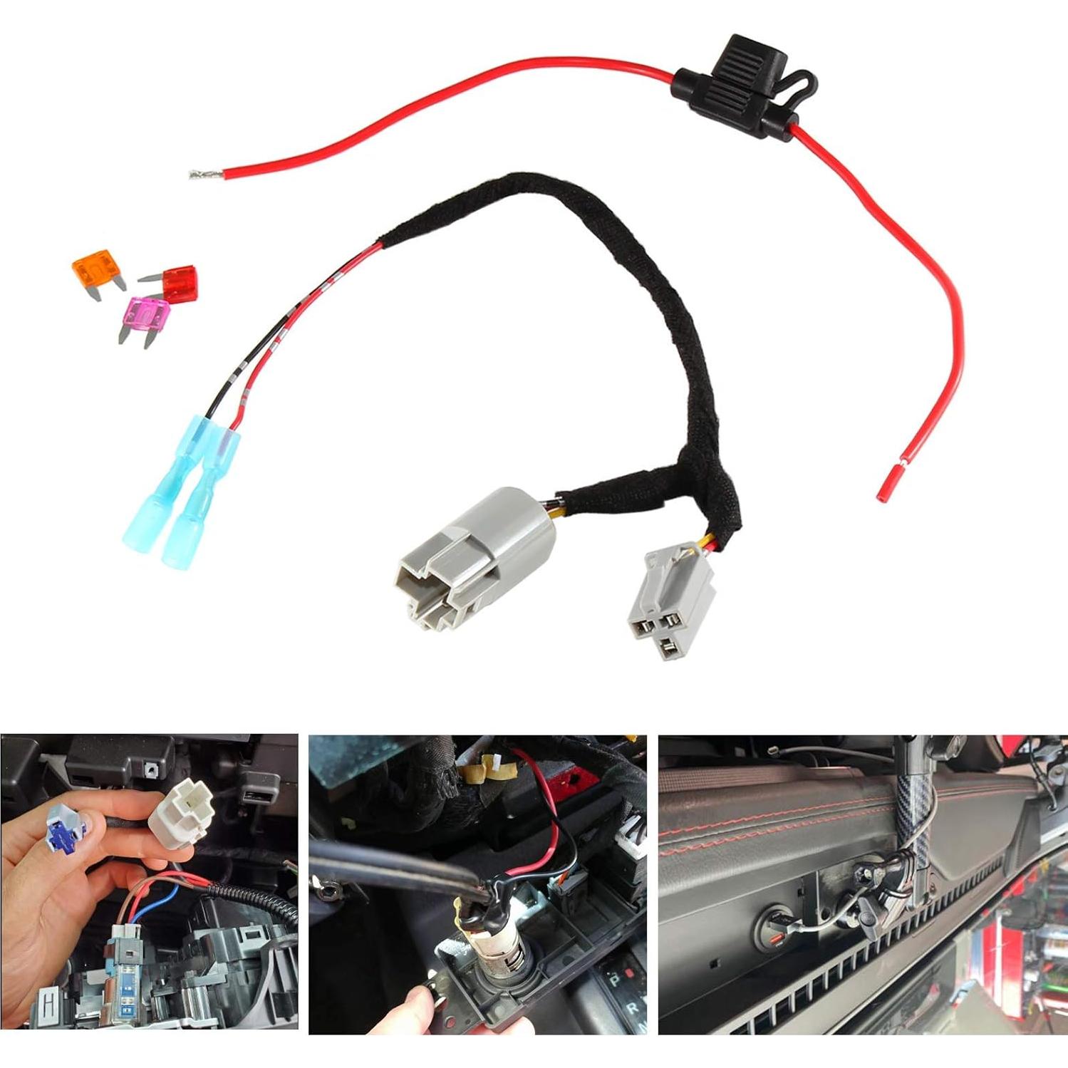 Adaptador de Energía 12V Lobo Rojo para Jeep Wrangler 2001-2022