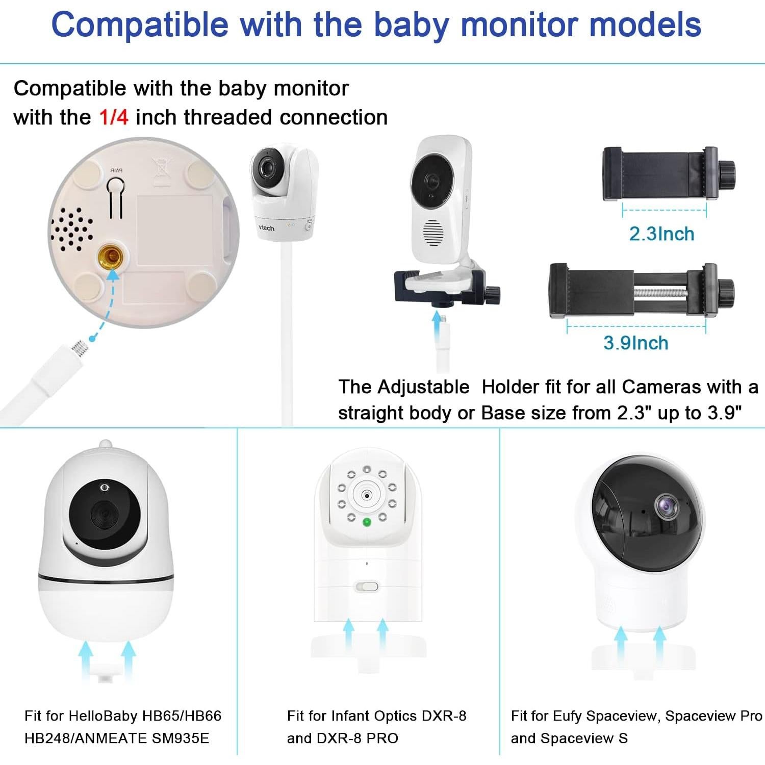 Soporte de Piso Ajustable para Monitor de Bebé AOZTSUN 170 cm