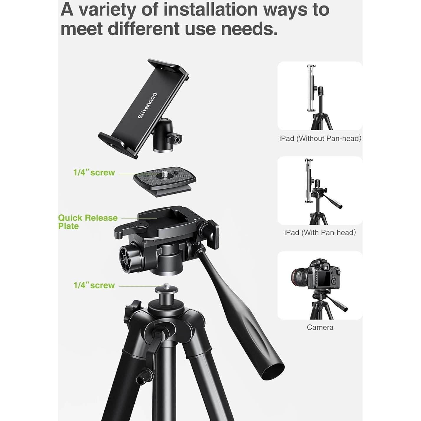 Trípode de Alta Resistencia Elitehood FT-5 para iPad Pro 12.9