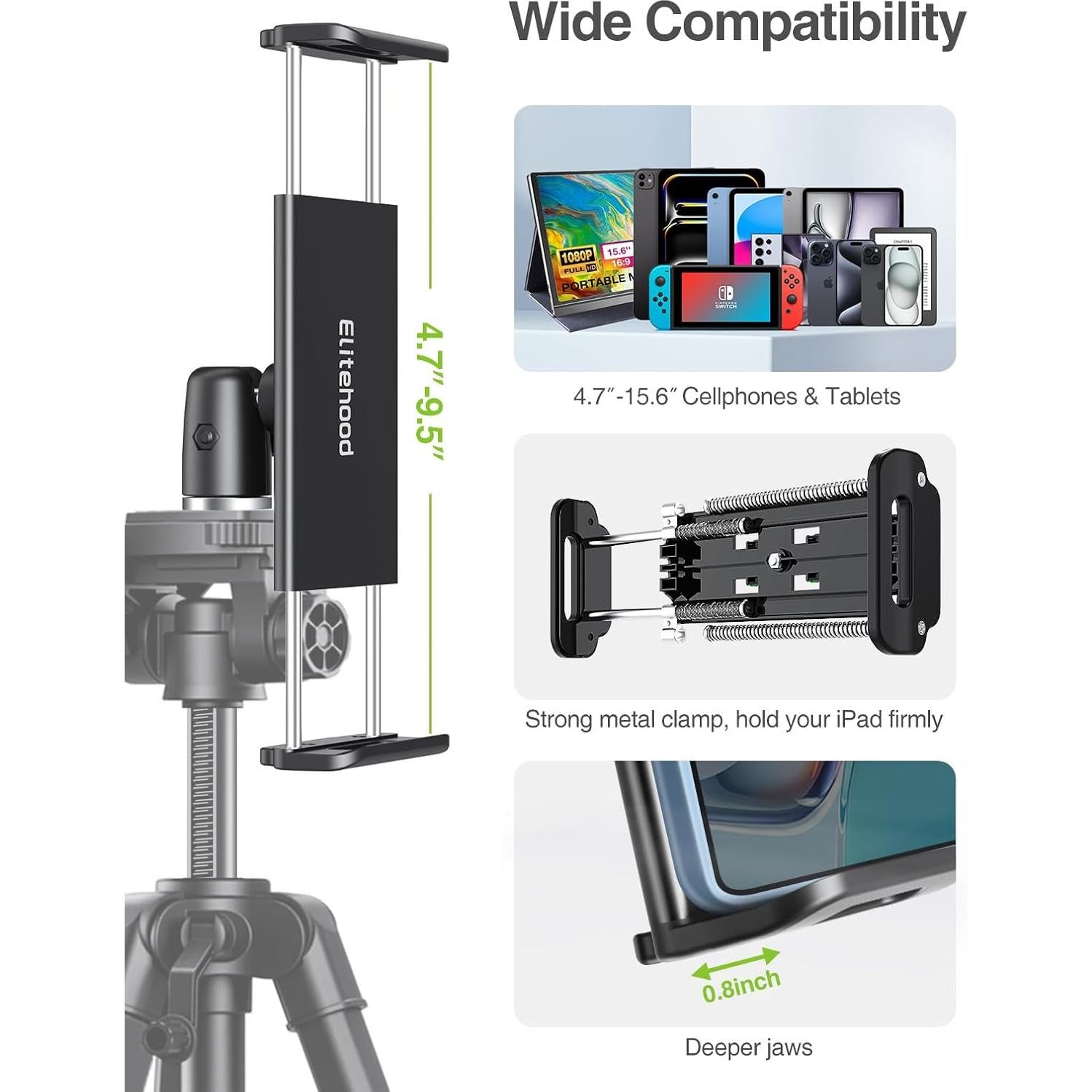 Trípode de Alta Resistencia Elitehood FT-5 para iPad Pro 12.9