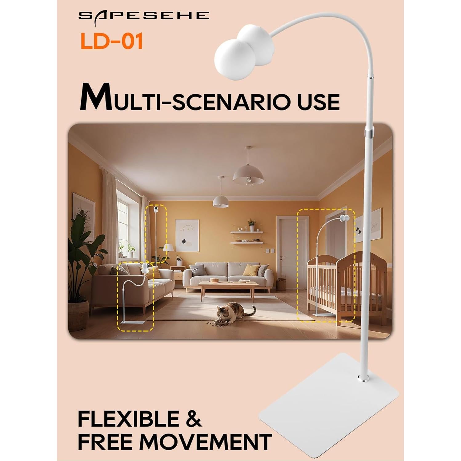 Soporte de Monitor de Bebé SAPESEHE 81 Pulgadas Ajustable