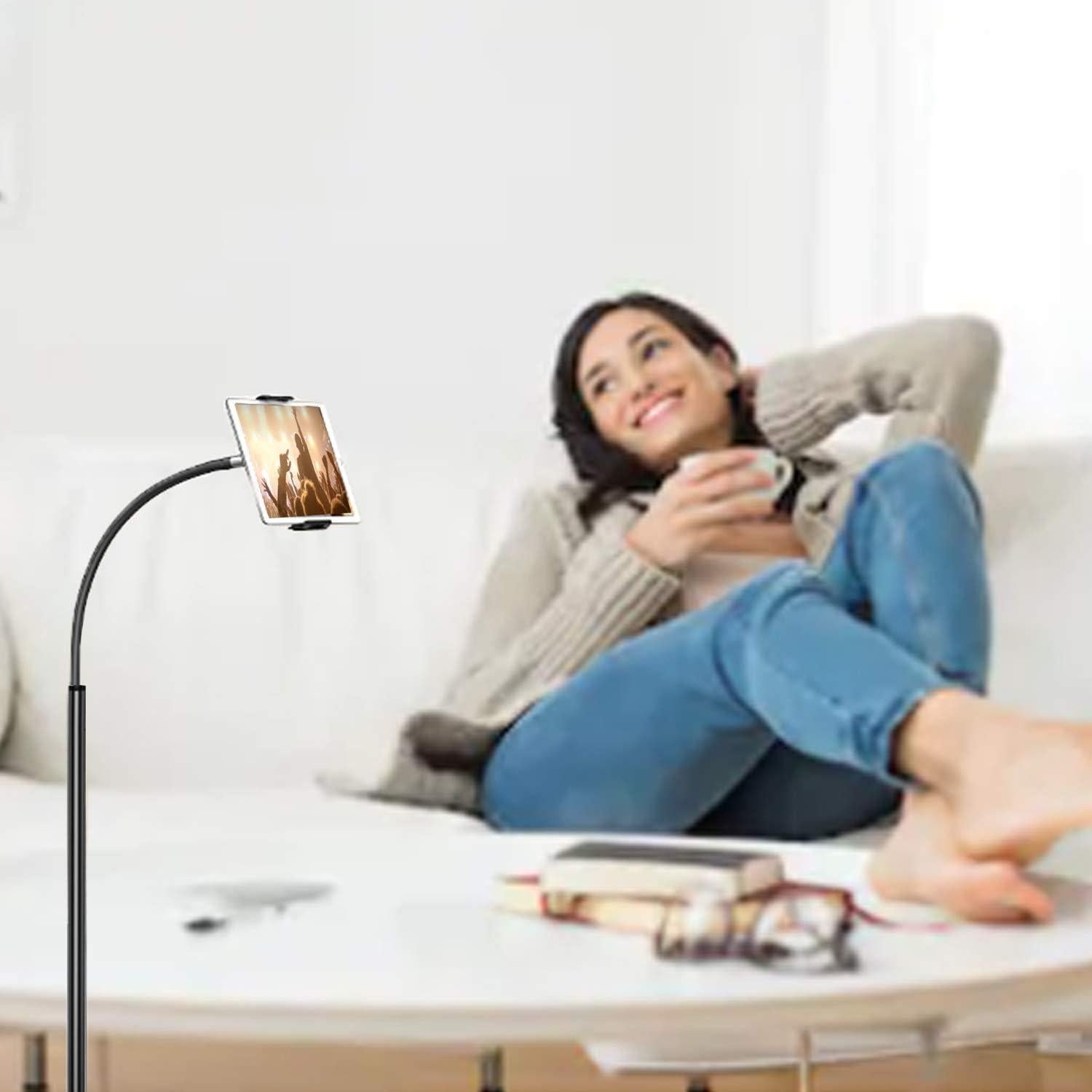 Soporte de Piso para Tablet Creatop Ajustable 360° Negro