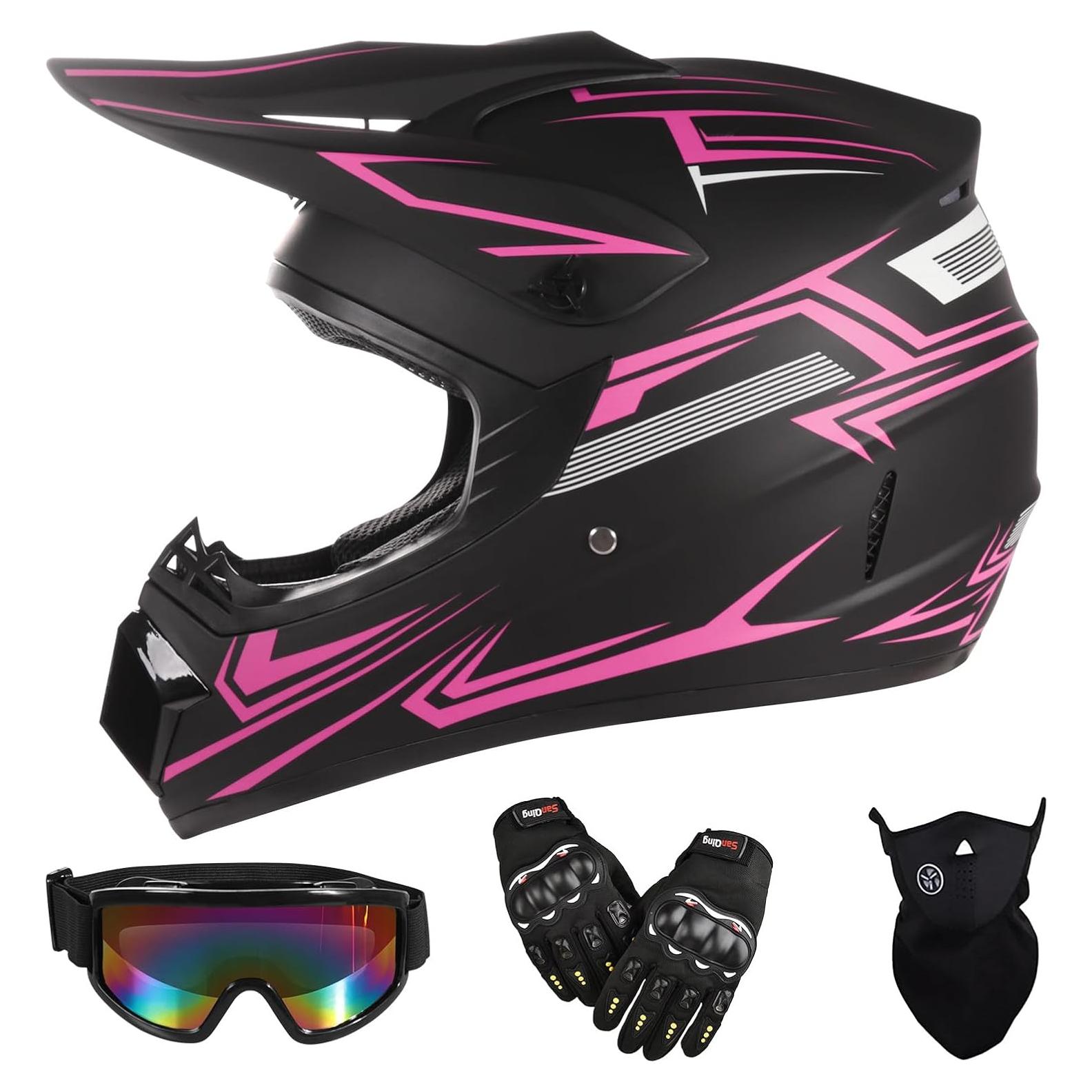 Casco de Motocicleta TIANDU HUANYING2024513 Rosa Pequeño