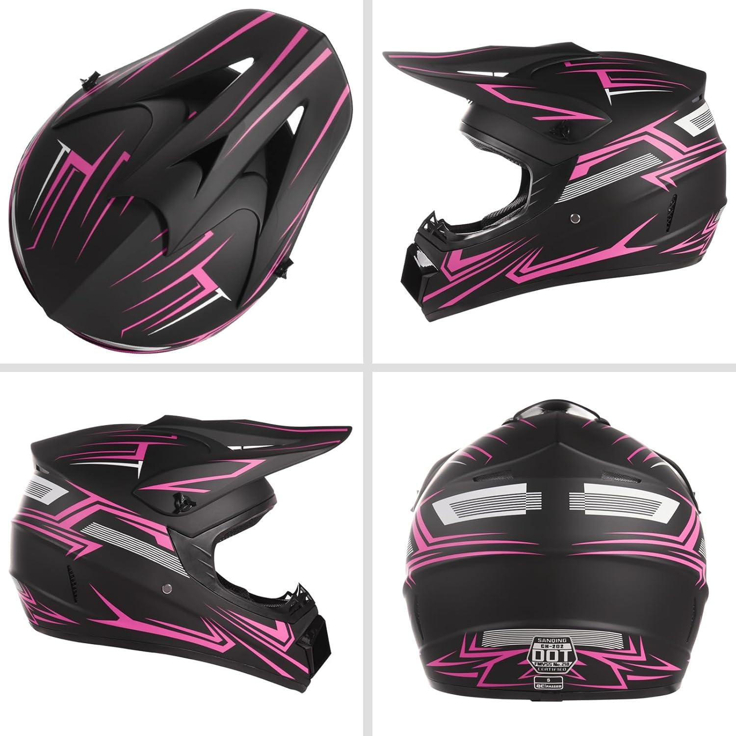 Casco de Motocicleta TIANDU HUANYING2024513 Rosa Pequeño