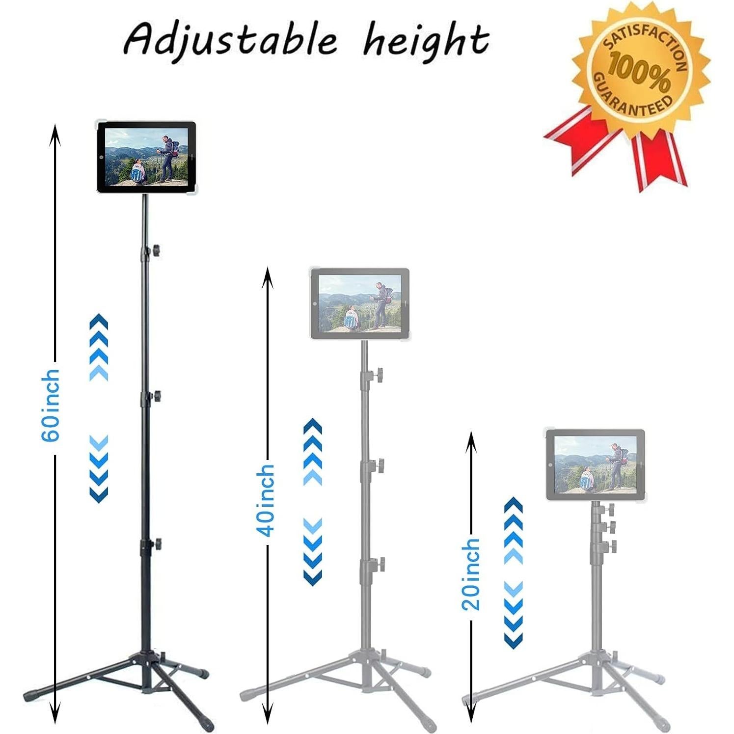 Soporte de trípode ajustable Raking para tablet 9.5-14.5"