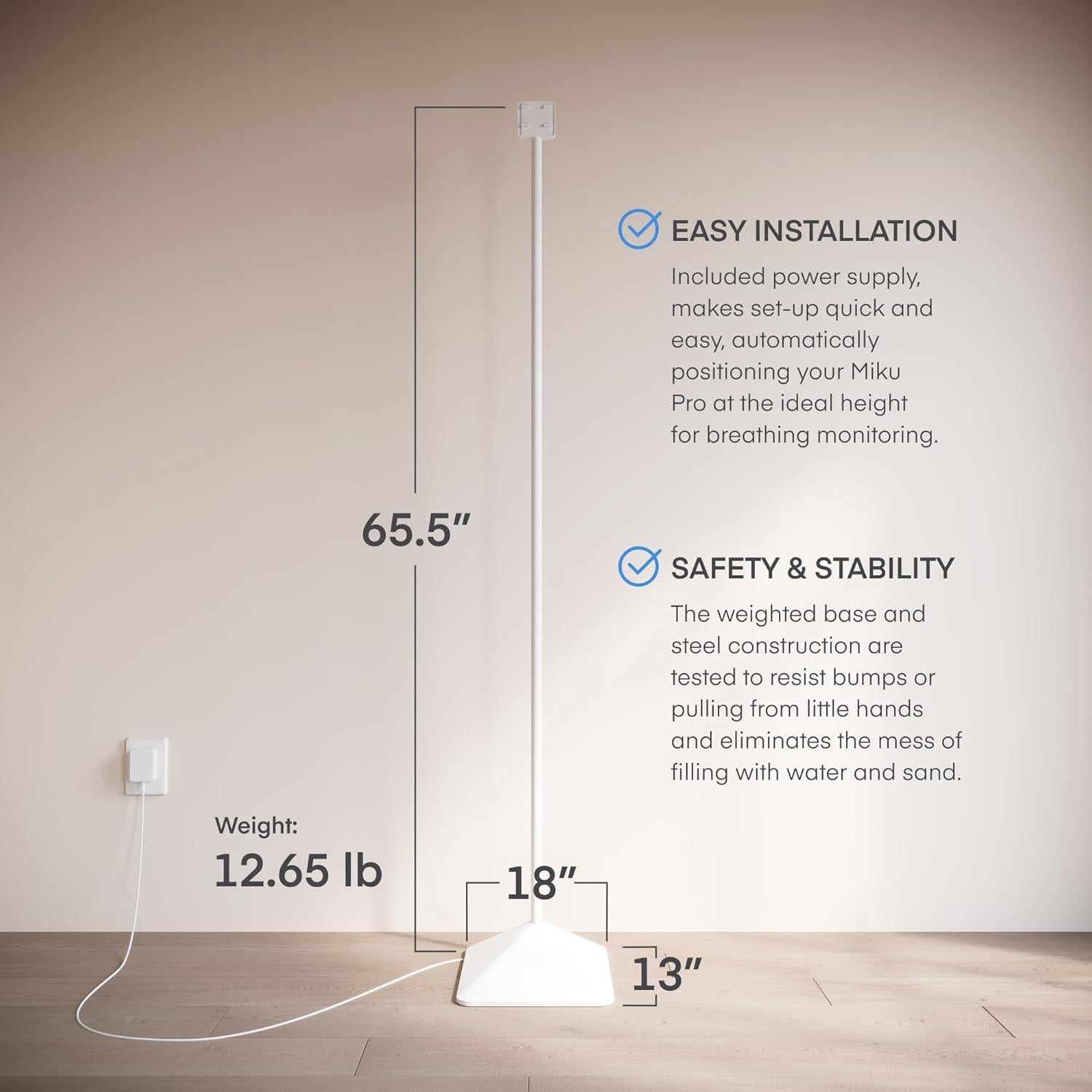 Monitor Inteligente para Bebés Miku Pro con Soporte y Alertas