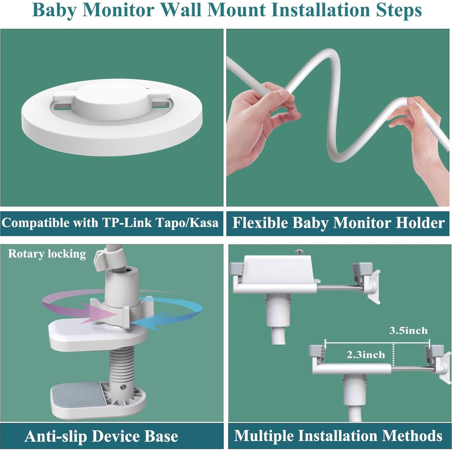 Soporte Ajustable para Monitor de Bebé TP-Link Tapo C200/C210