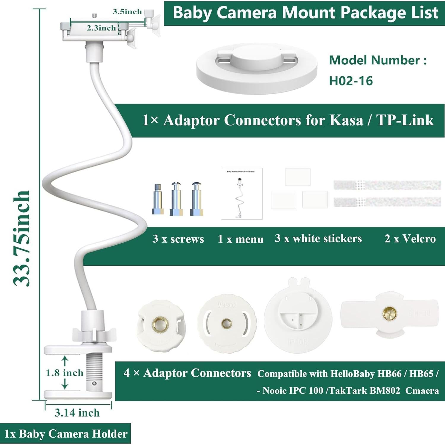Soporte Ajustable para Monitor de Bebé TP-Link Tapo C200/C210