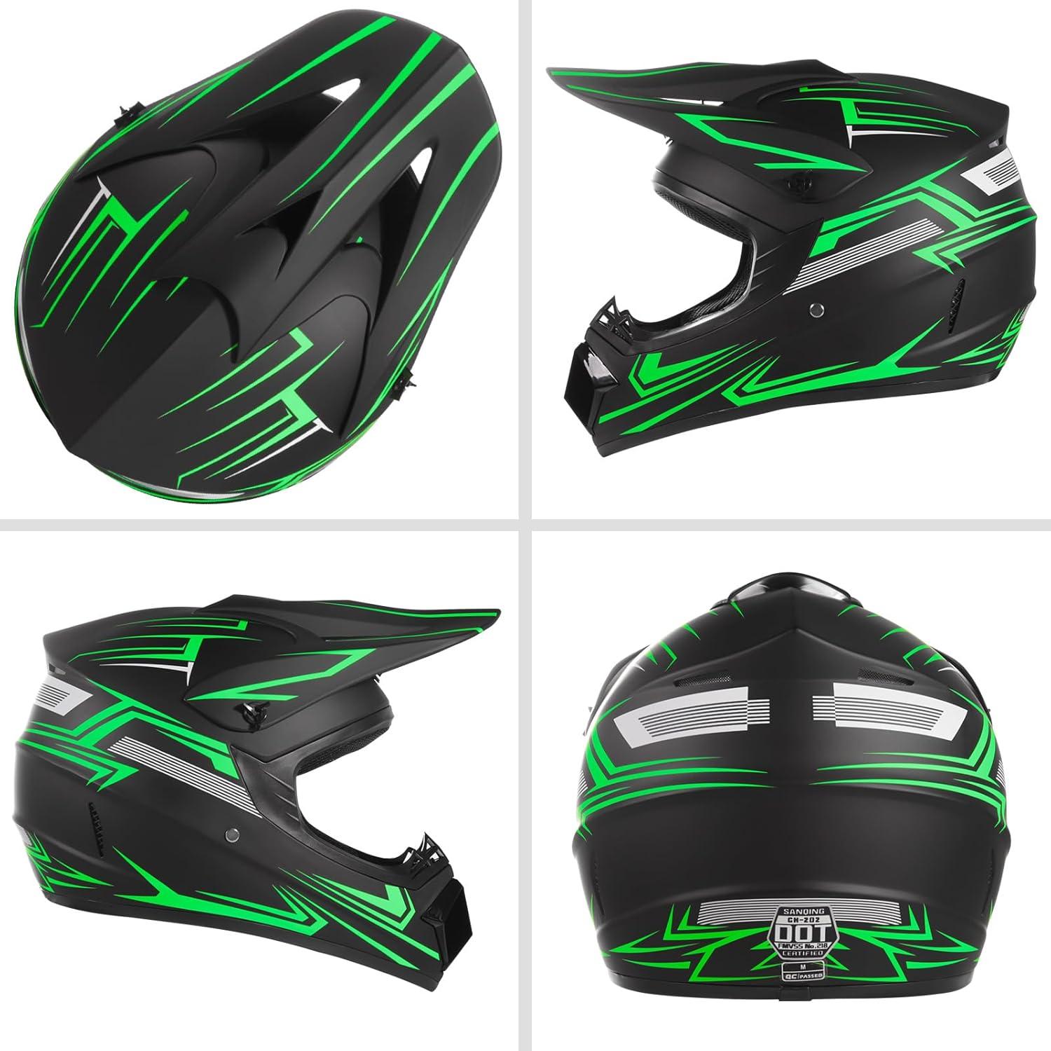 Casco de Motocross TIANDU HUANYING2024513 Verde XL