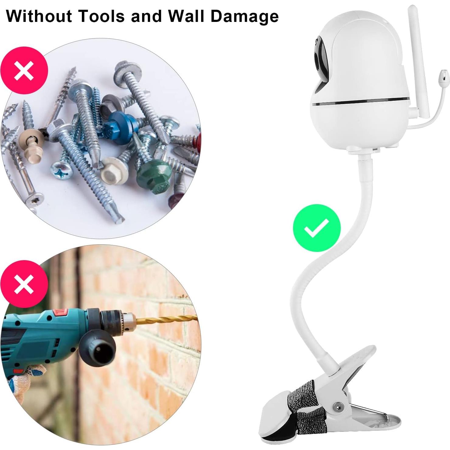 Soporte Flexible para Monitor de Bebé iTODOS 20.32 cm Blanco