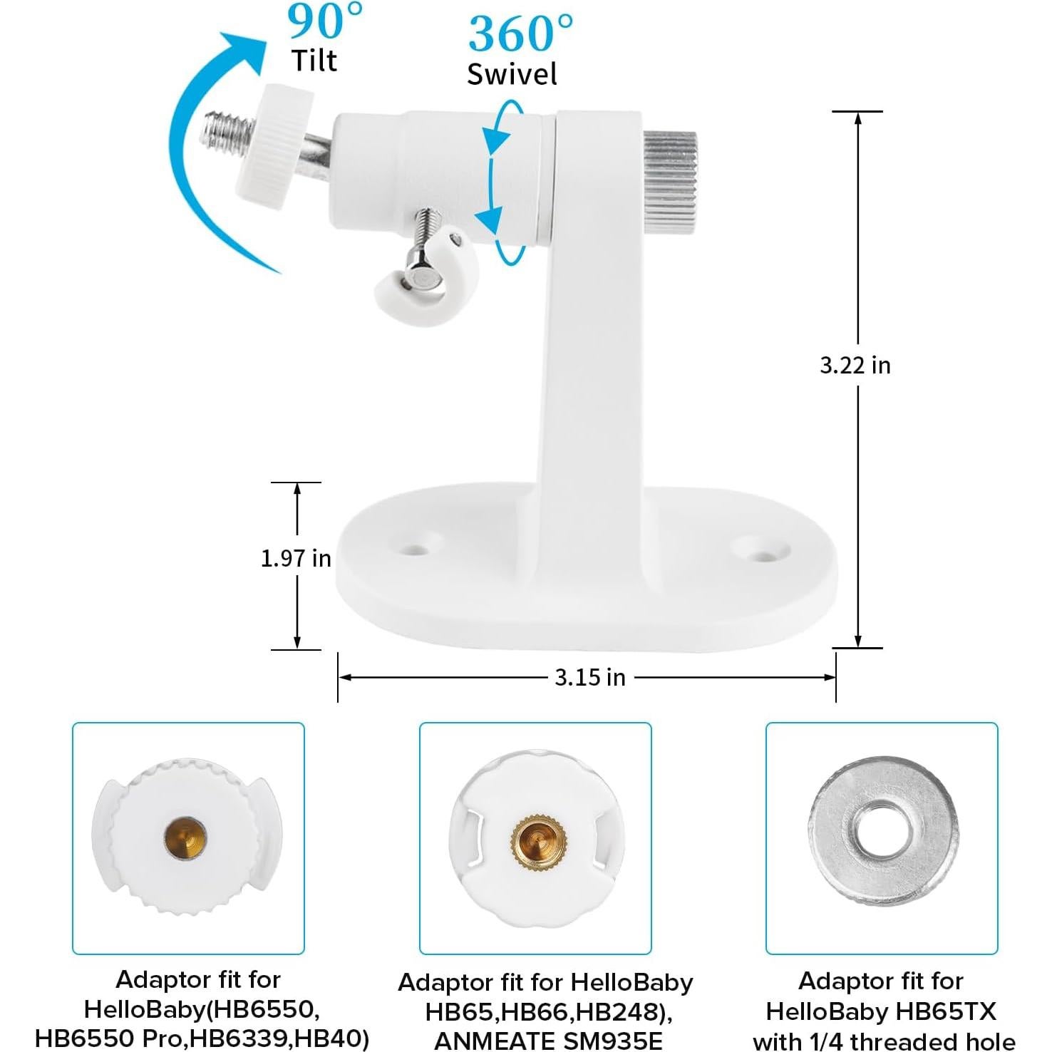 Soporte de Pared Ajustable para Monitor de Bebé Wochel HelloBaby