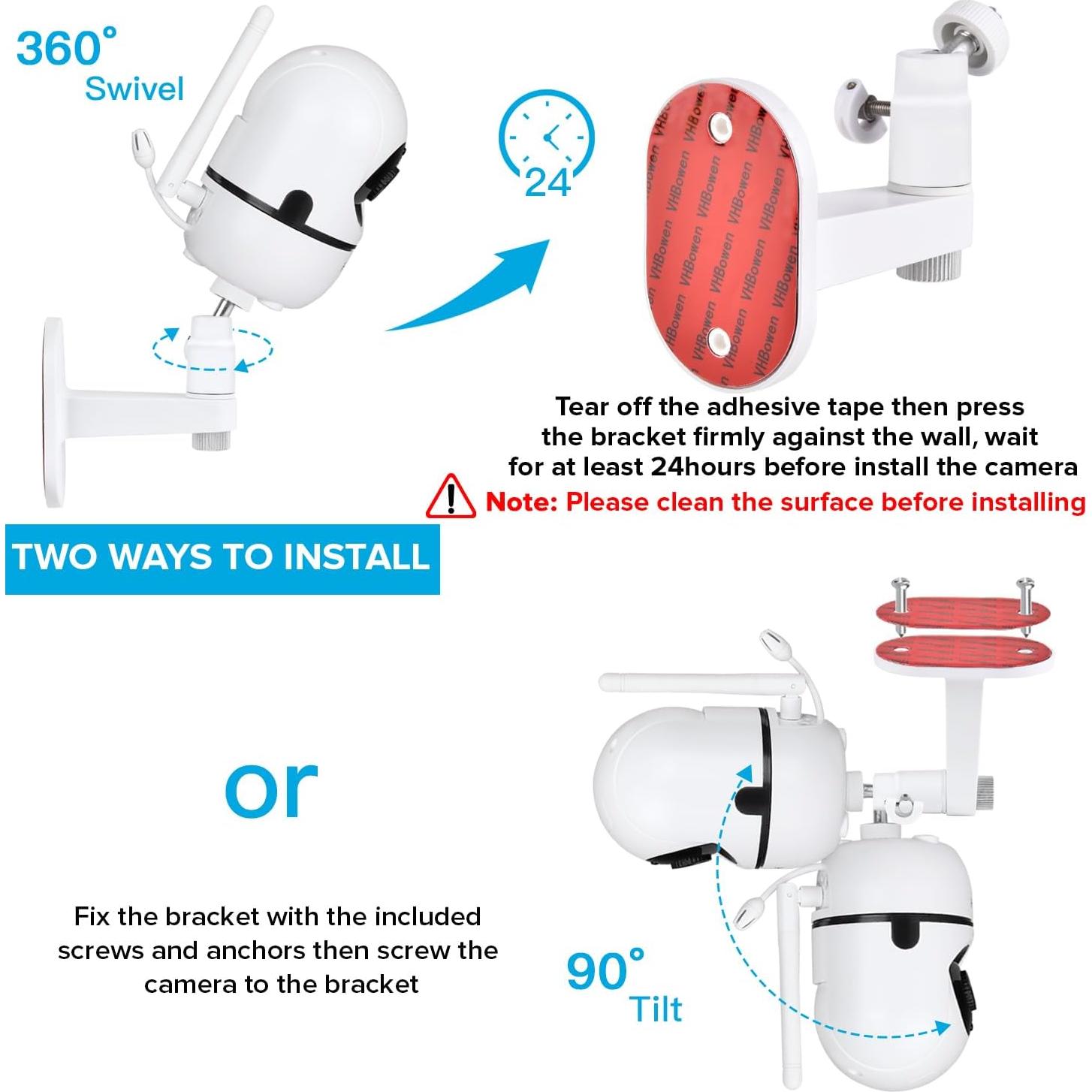 Soporte de Pared Ajustable para Monitor de Bebé Wochel HelloBaby