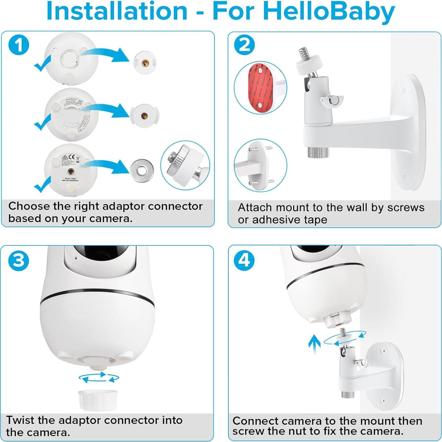 Soporte de Pared Ajustable para Monitor de Bebé Wochel HelloBaby
