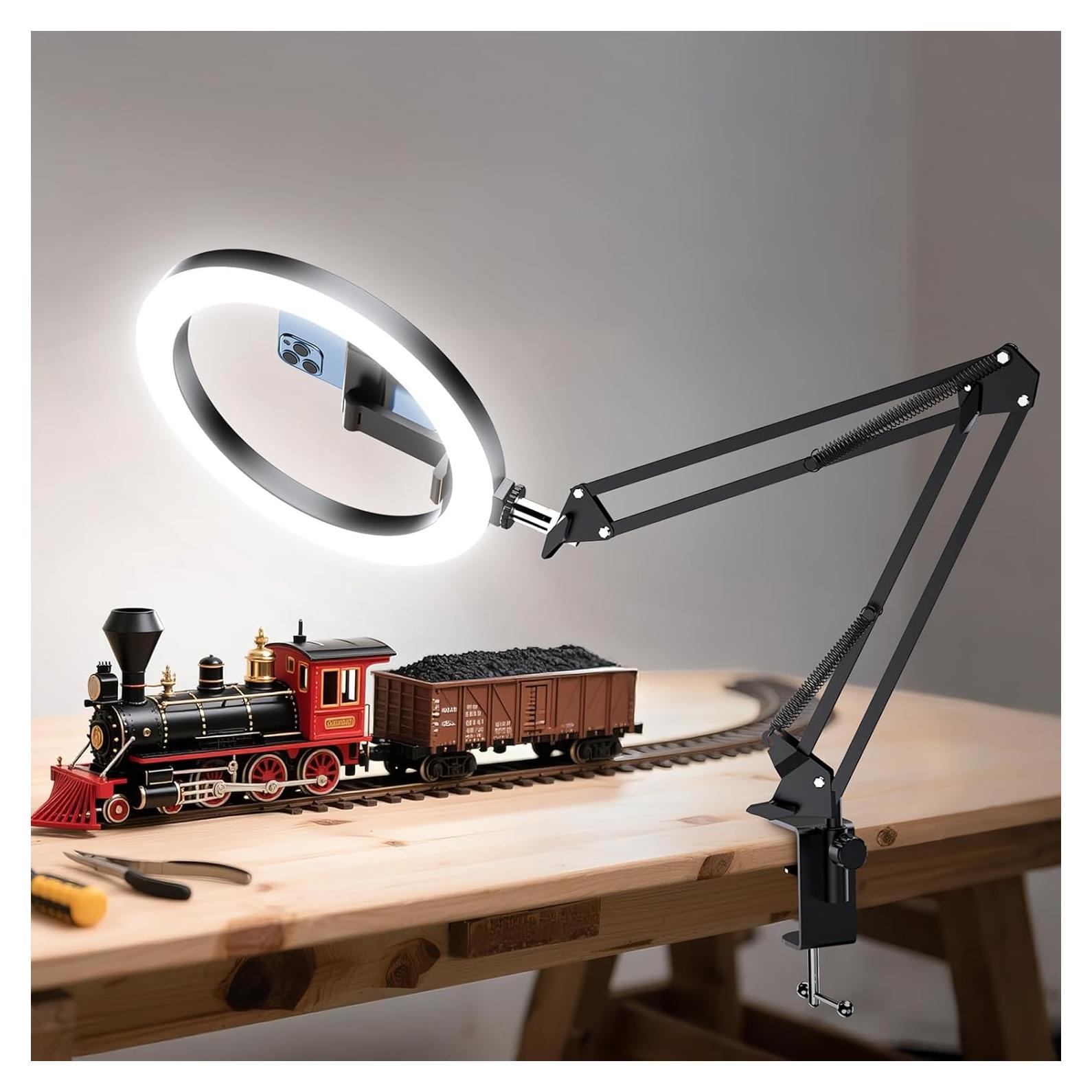 Anillo de Luz LUXSURE 18W con Soporte para Teléfono y Cámara