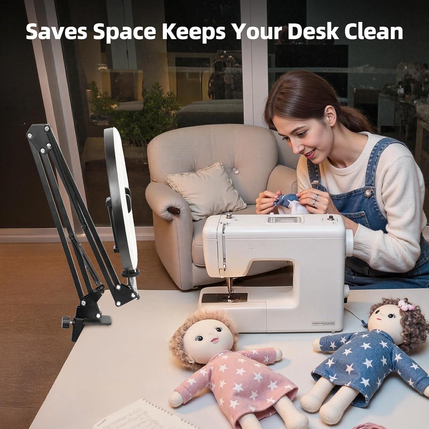 Anillo de Luz LUXSURE 18W con Soporte para Teléfono y Cámara