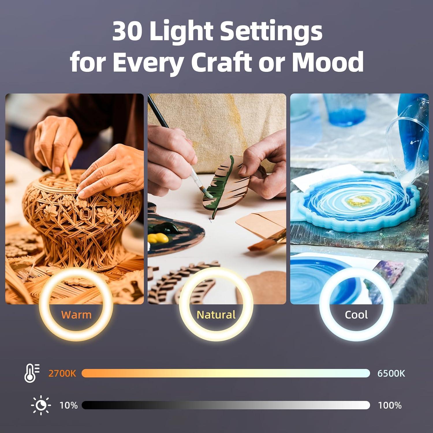 Anillo de Luz LUXSURE 18W con Soporte para Teléfono y Cámara