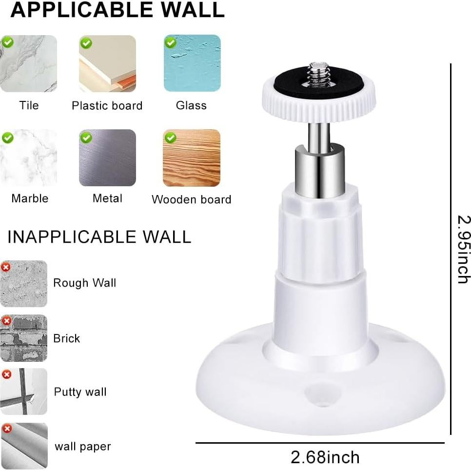 Soporte de Cámara Adhesivo Ring 360° Ajustable Blanco