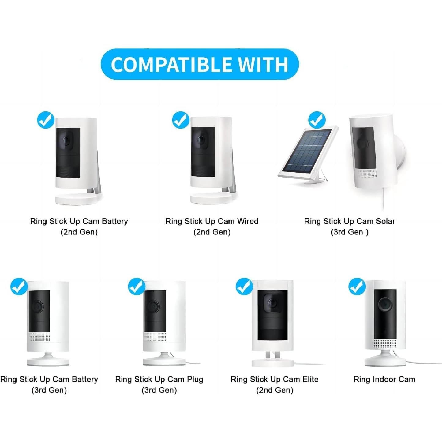 Soporte de Cámara Adhesivo Ring 360° Ajustable Blanco