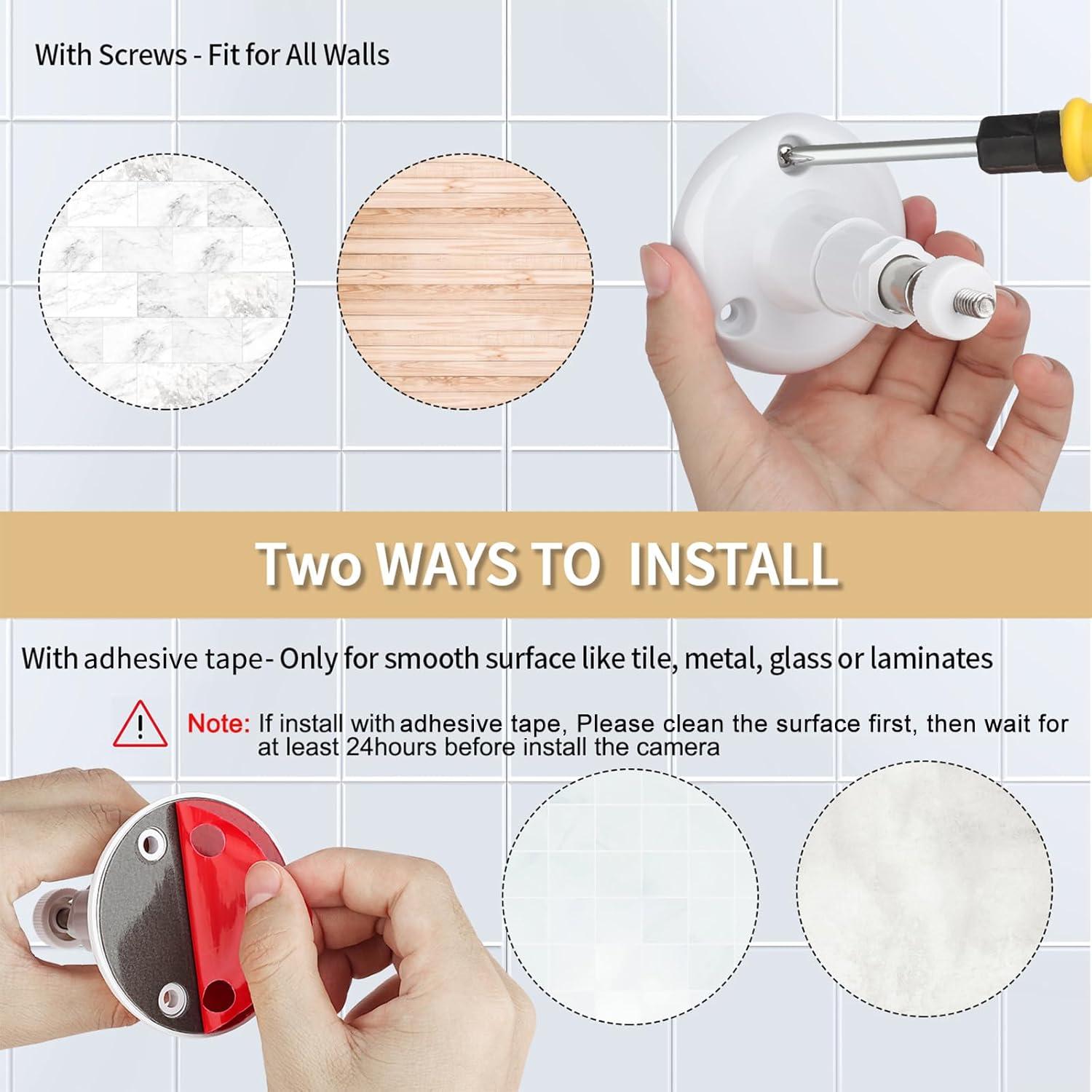 Soporte Adhesivo de Pared para Cámara Ring Stick Up Cam - 2 Pack