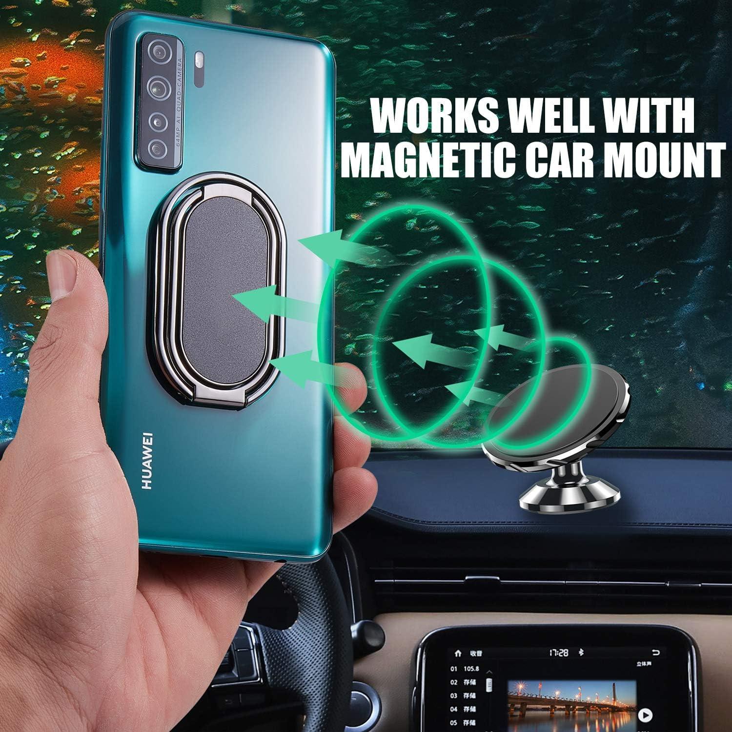 Soporte de Anillo Rimyam Ovalado Negro 360° para Smartphone