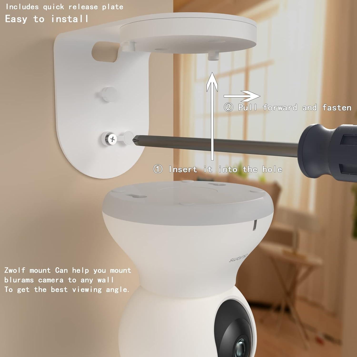 Soporte de Pared Metal Zwolf para Cámara Blurams - Paquete de 2