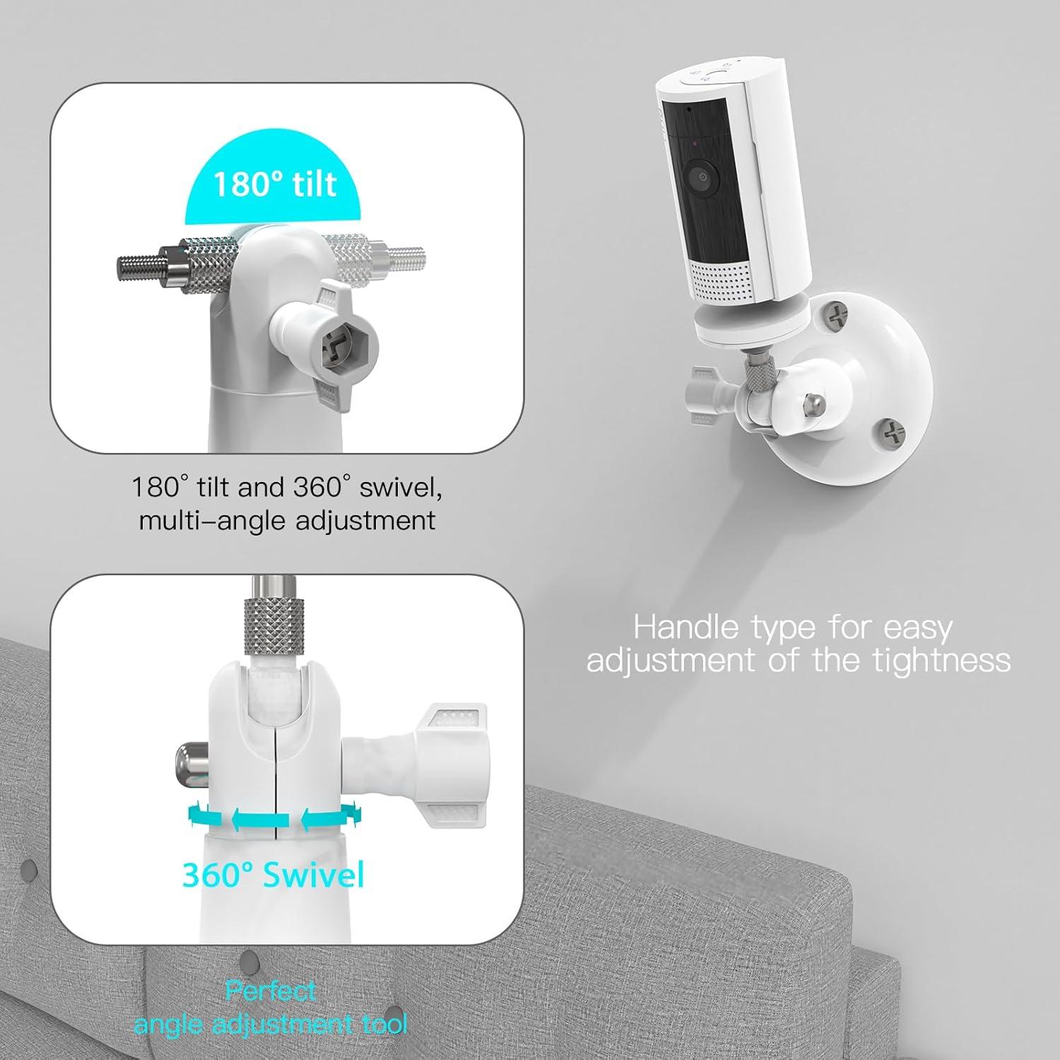 Soporte de Pared Ajustable para Cámara Interior R-ing Blanco