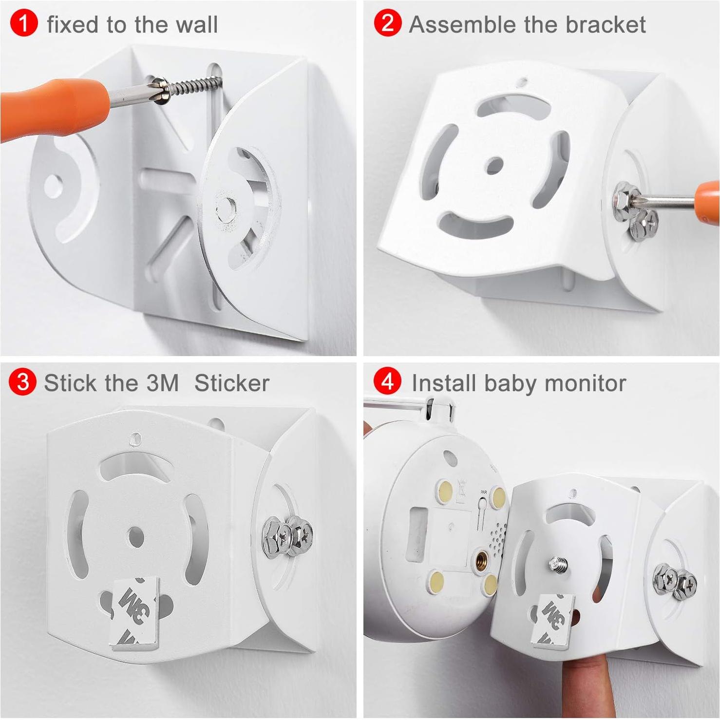 Soporte de Pared Ajustable para Monitor de Bebé Arlo y Motorola