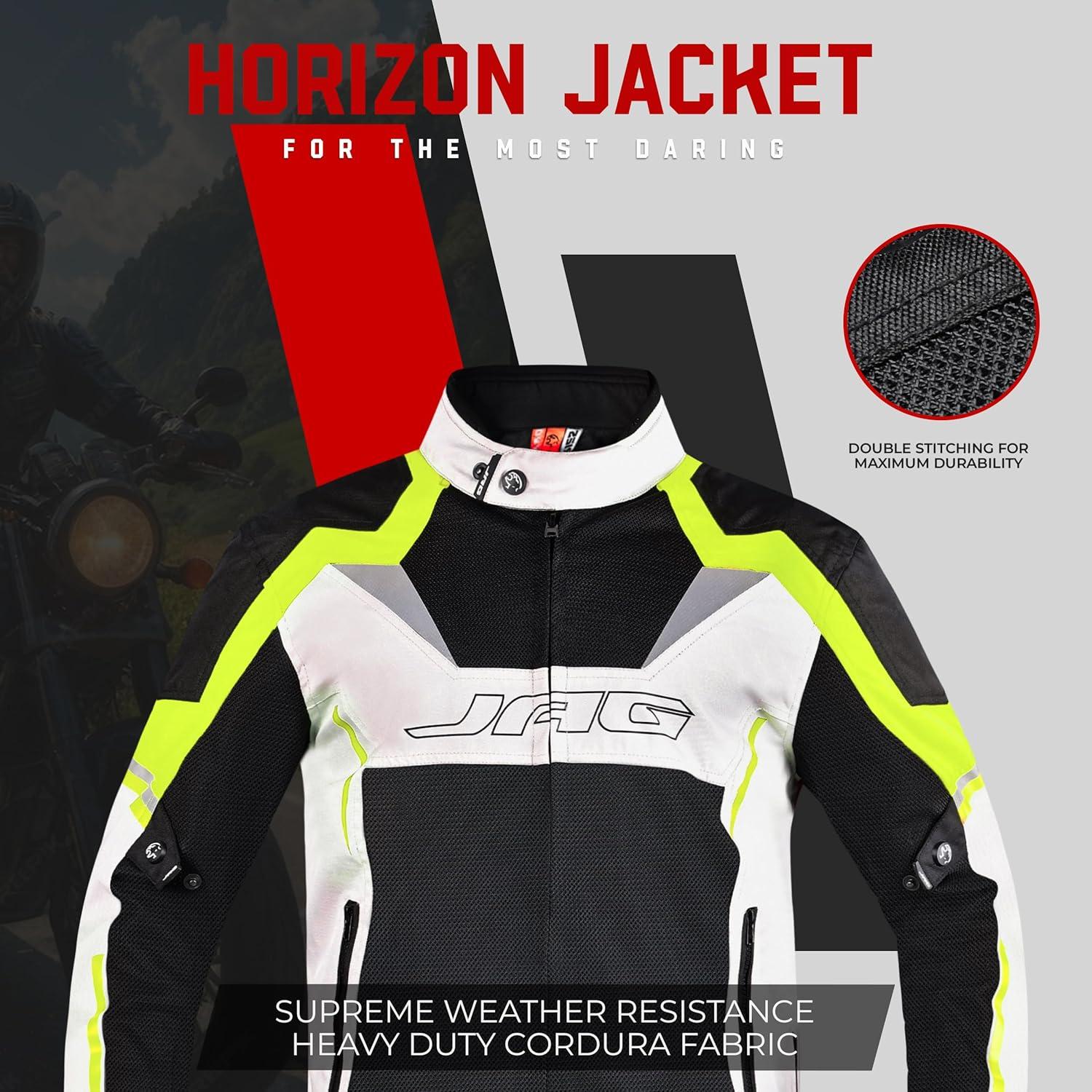 Chaqueta de Motocicleta JAG Horizonte Verde - Armadura CE