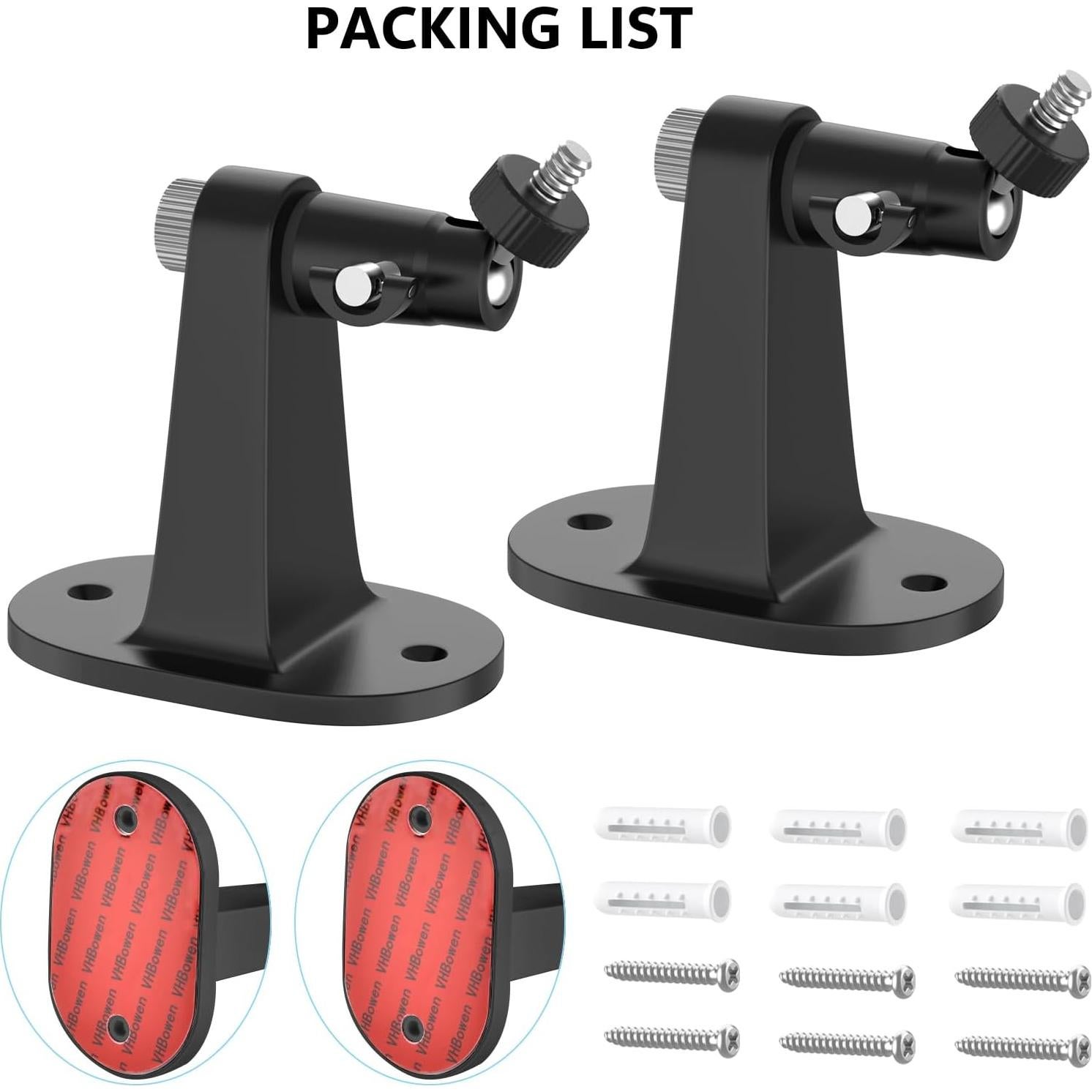 Soporte de Pared para Cámara Ring 2-Pack Ajustable Negro