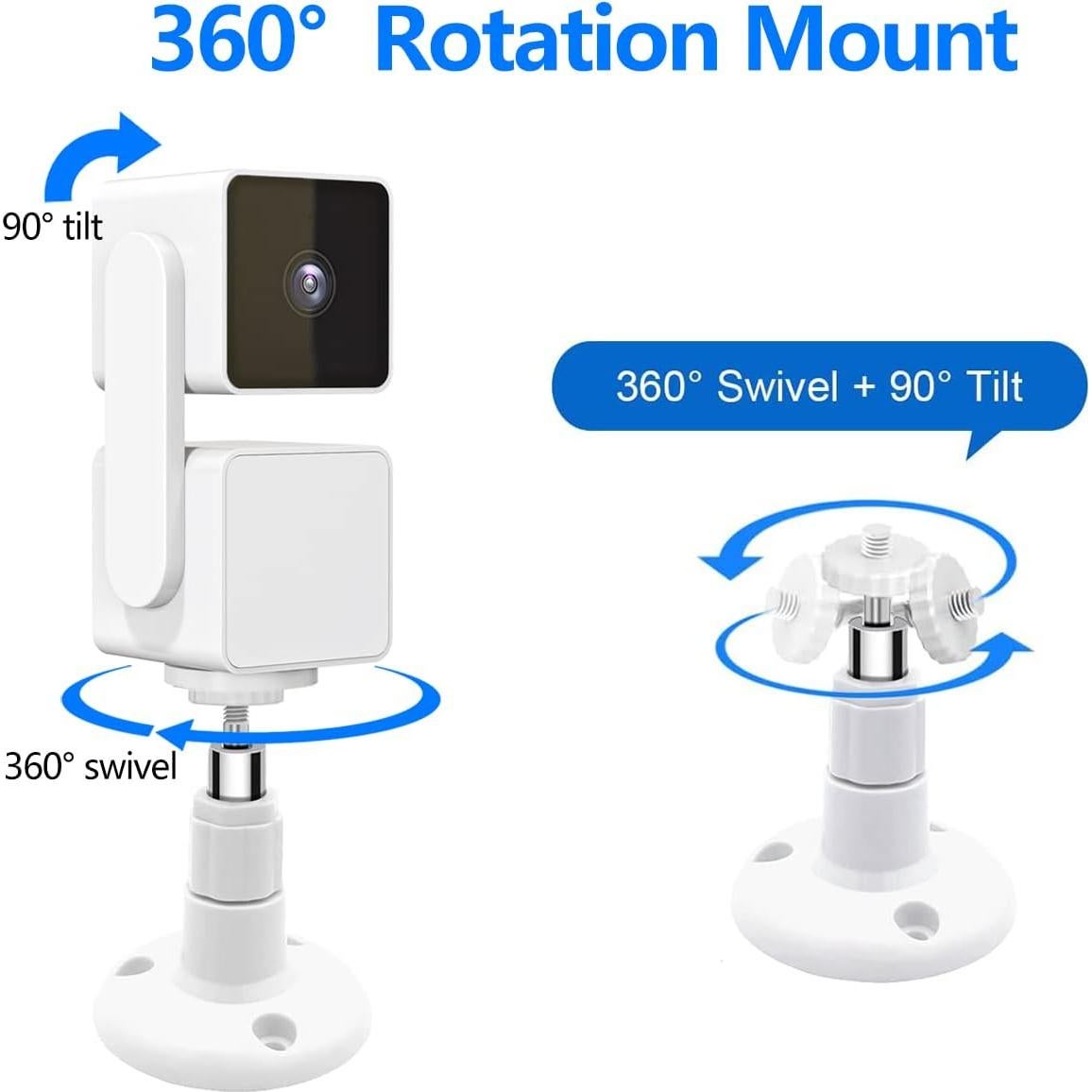 Soporte de Pared Ajustable Pefecon para Wyze Cam V3 y V4 - 2 Unidades