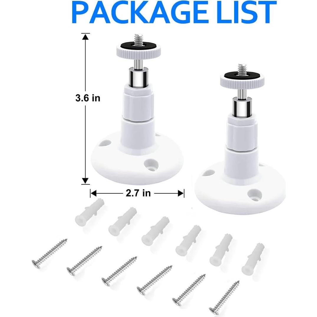 Soporte de Pared Ajustable Pefecon para Wyze Cam V3 y V4 - 2 Unidades