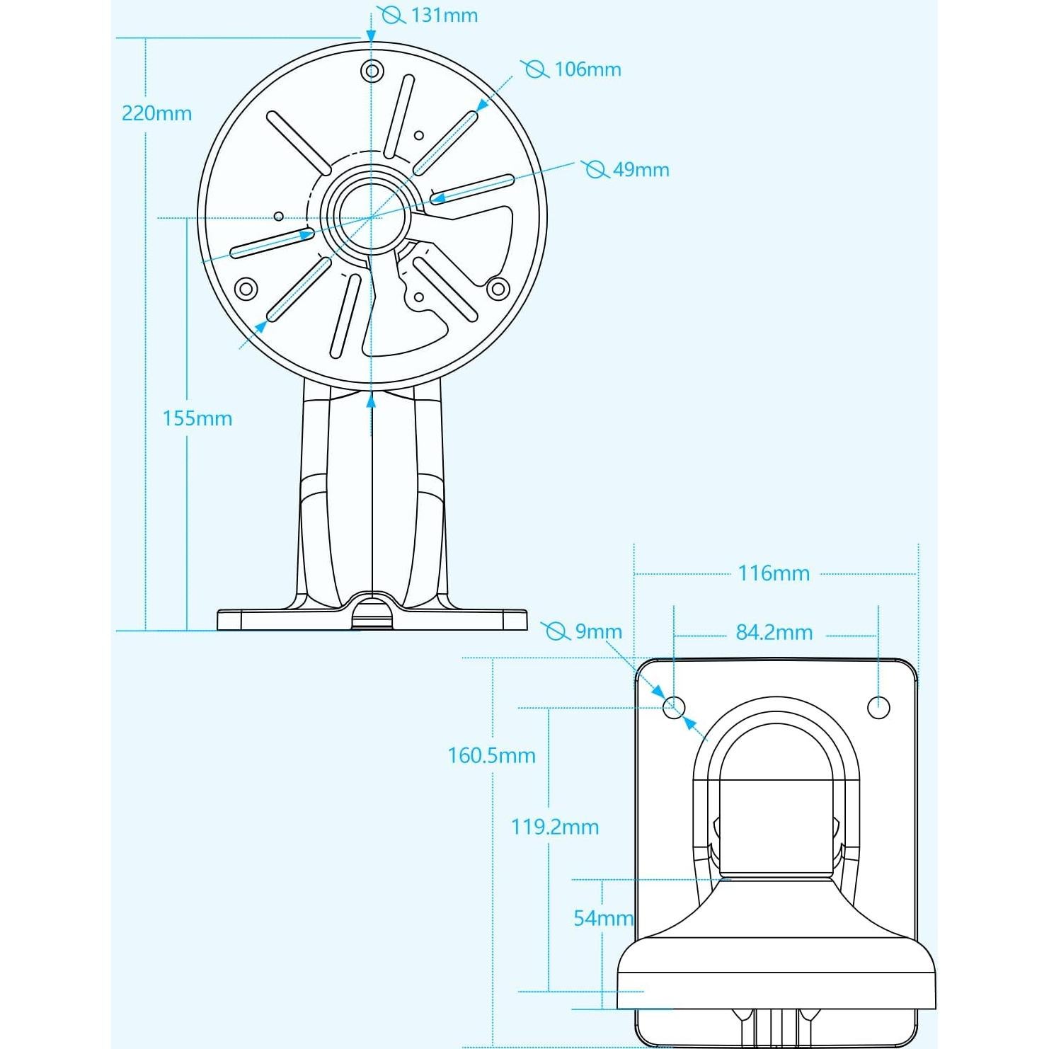 Soporte de cámara de seguridad OOSSXX universal para pared