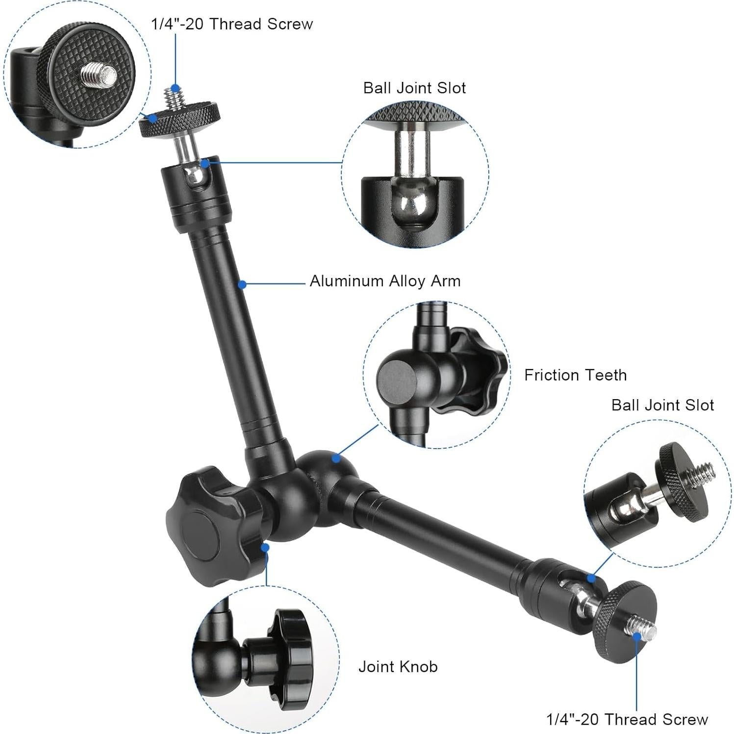 Soporte Magnético para Cámara Mippko con 2 Brazos Articulados