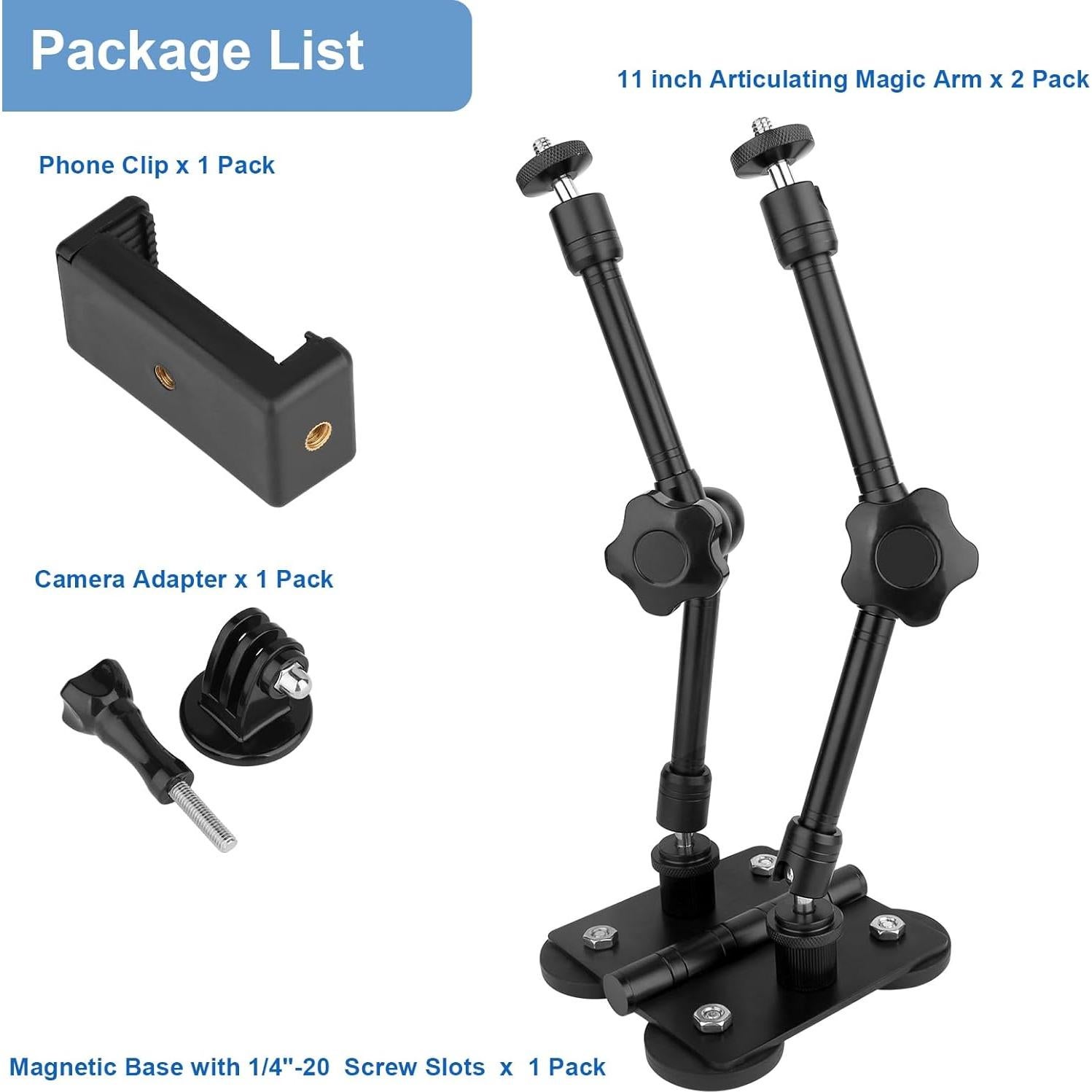 Soporte Magnético para Cámara Mippko con 2 Brazos Articulados