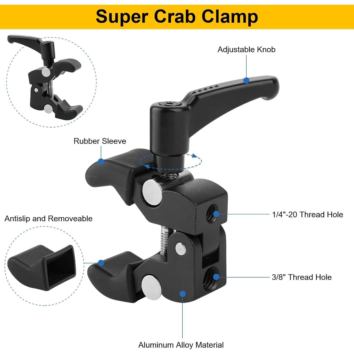 Soporte de Montaje Mippko Super Crab Clamp 25.5 cm Ajustable