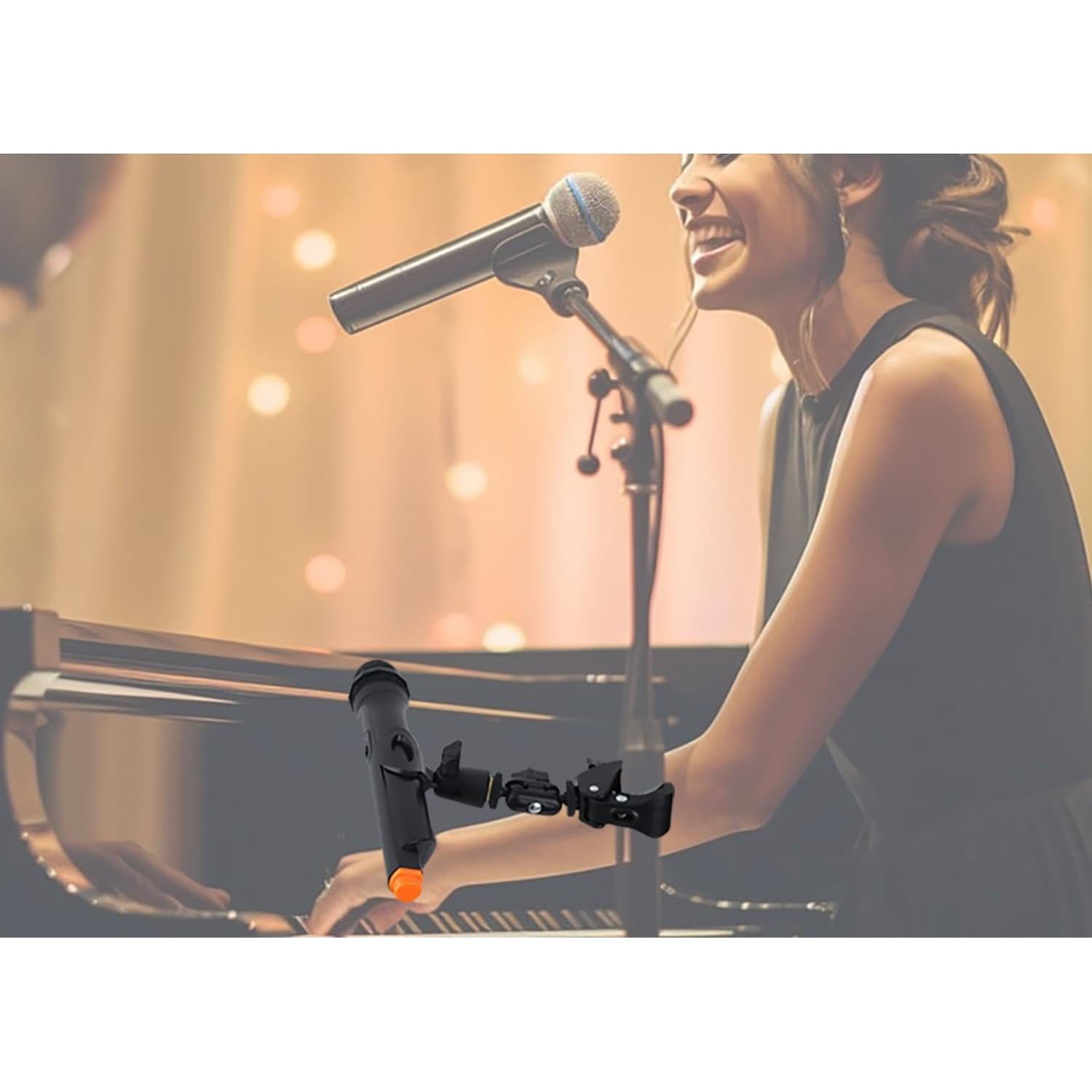 Soporte de Micrófono Mic Crab Clamp Ajustable 1/4" a 5/8"