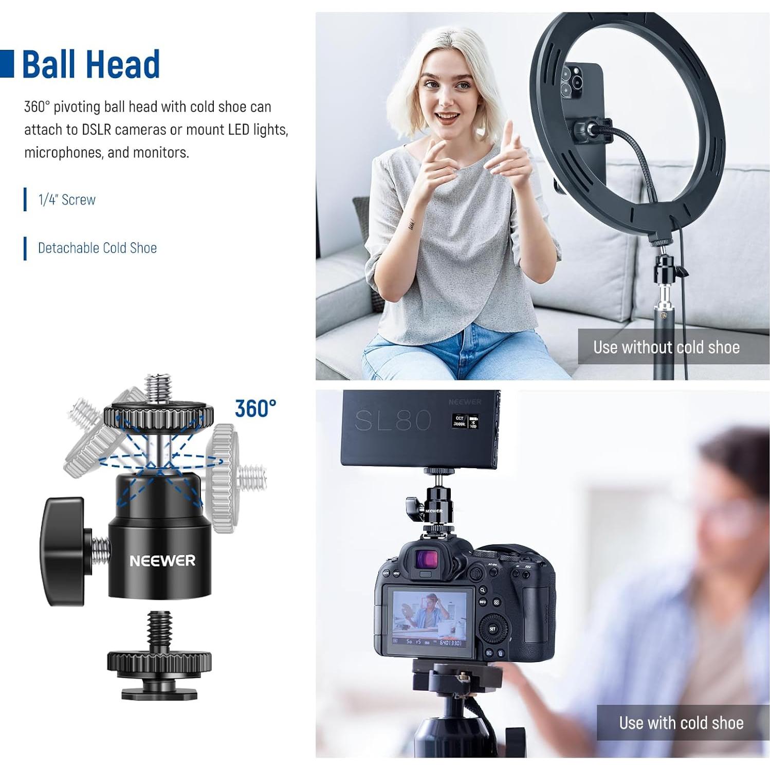 Soporte de Escritorio NEEWER para Cámara y Luz - Paquete de 2