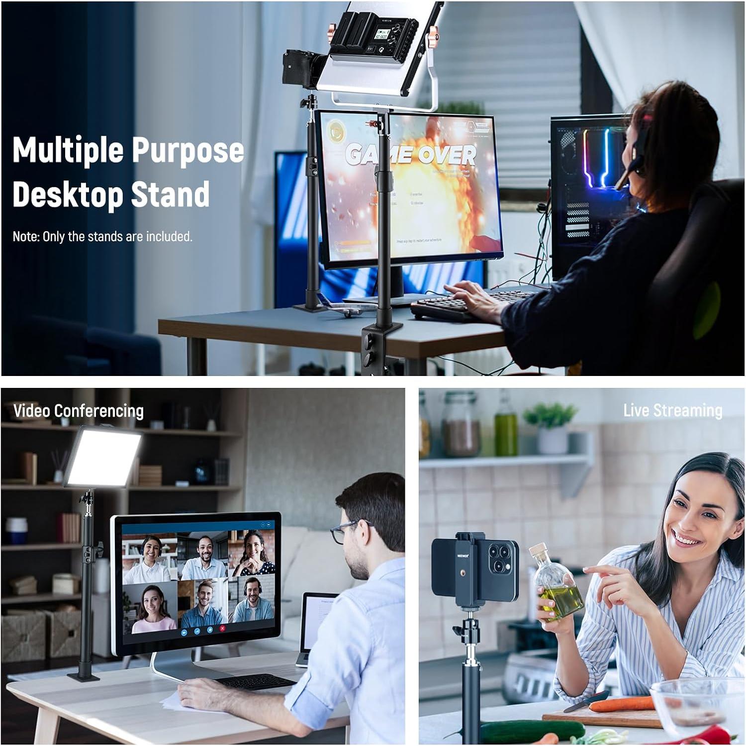 Soporte de Escritorio NEEWER para Cámara y Luz - Paquete de 2