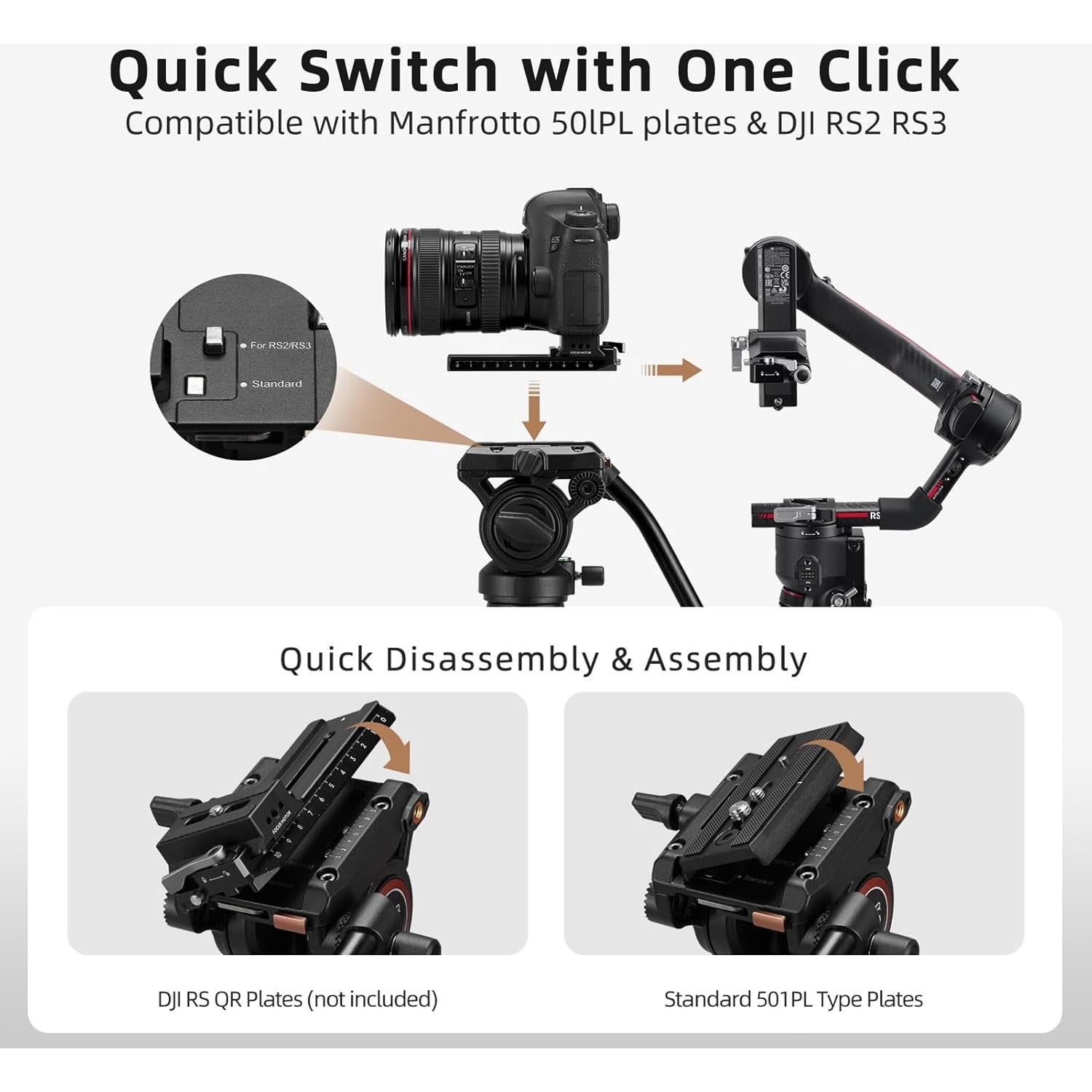 Trípode Profesional Cayer BV25LH de Fibra de Carbono 186 cm