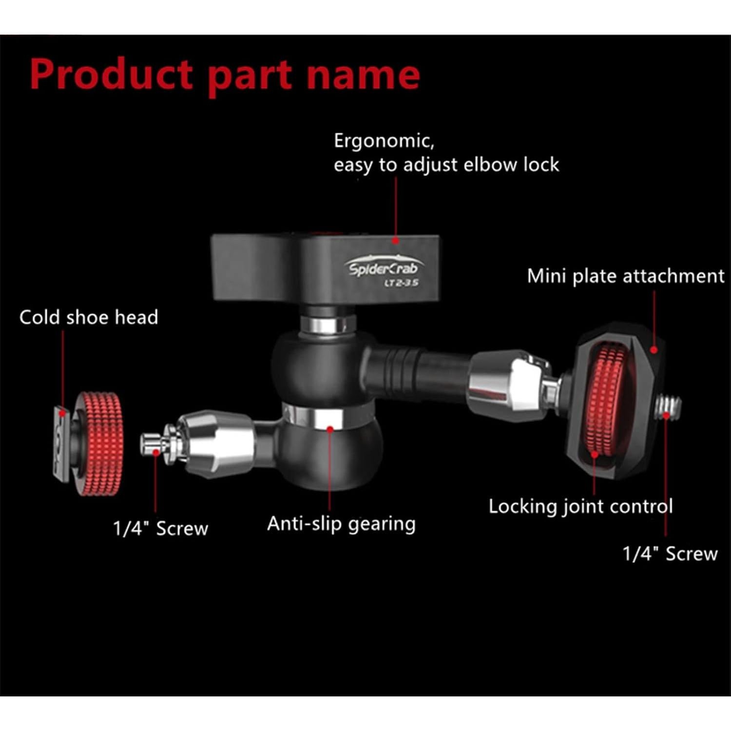 Brazo Mágico Articulado IFOOTAGE 14 cm con Zapata Fría