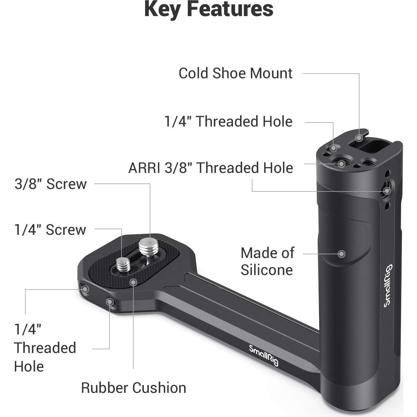 Mango Lateral de Aluminio SmallRig 2786 para Gimbals DJI y ZHIYUN