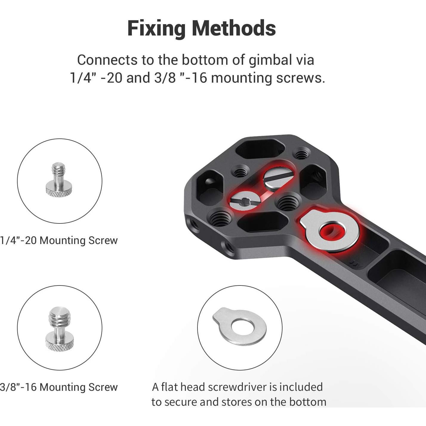 Mango Lateral de Aluminio SmallRig 2786 para Gimbals DJI y ZHIYUN