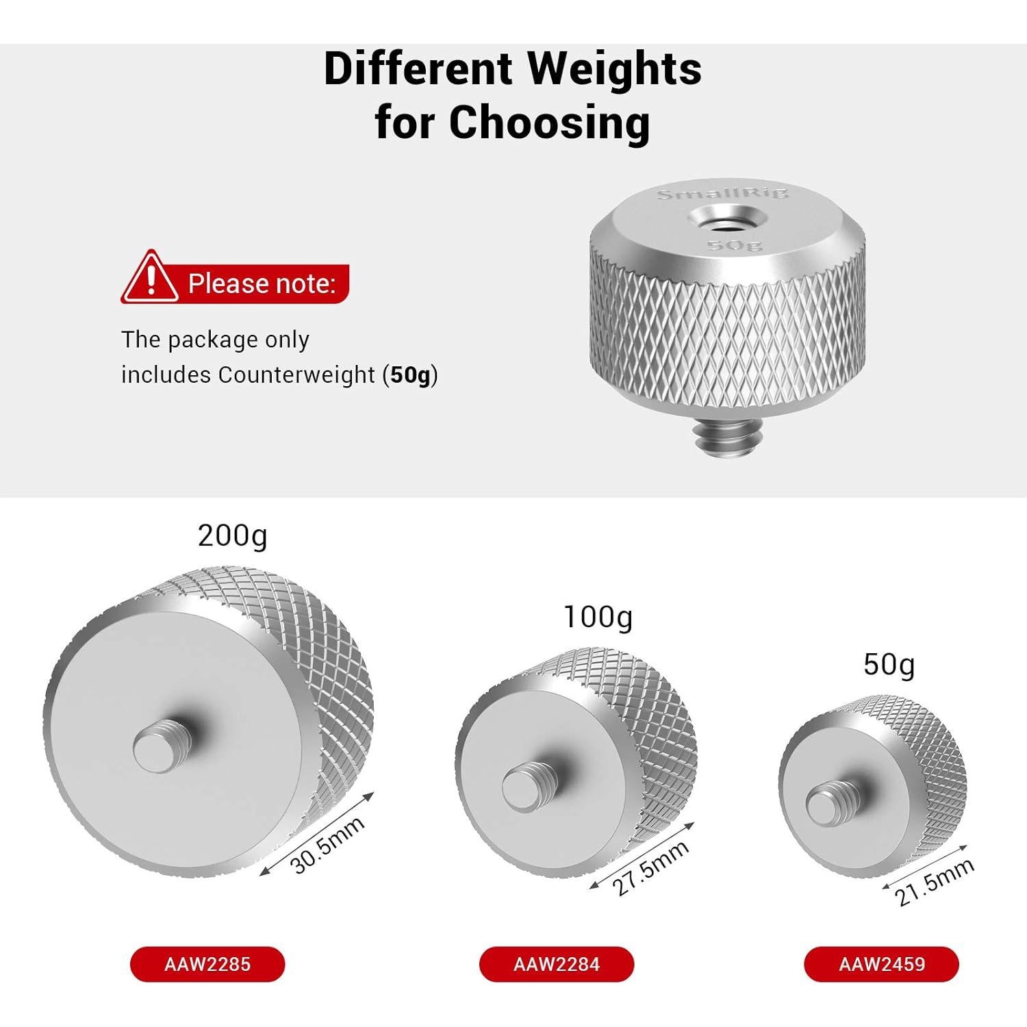 Kit de Contrapeso SmallRig 3125 para Gimbals DJI y Zhiyun