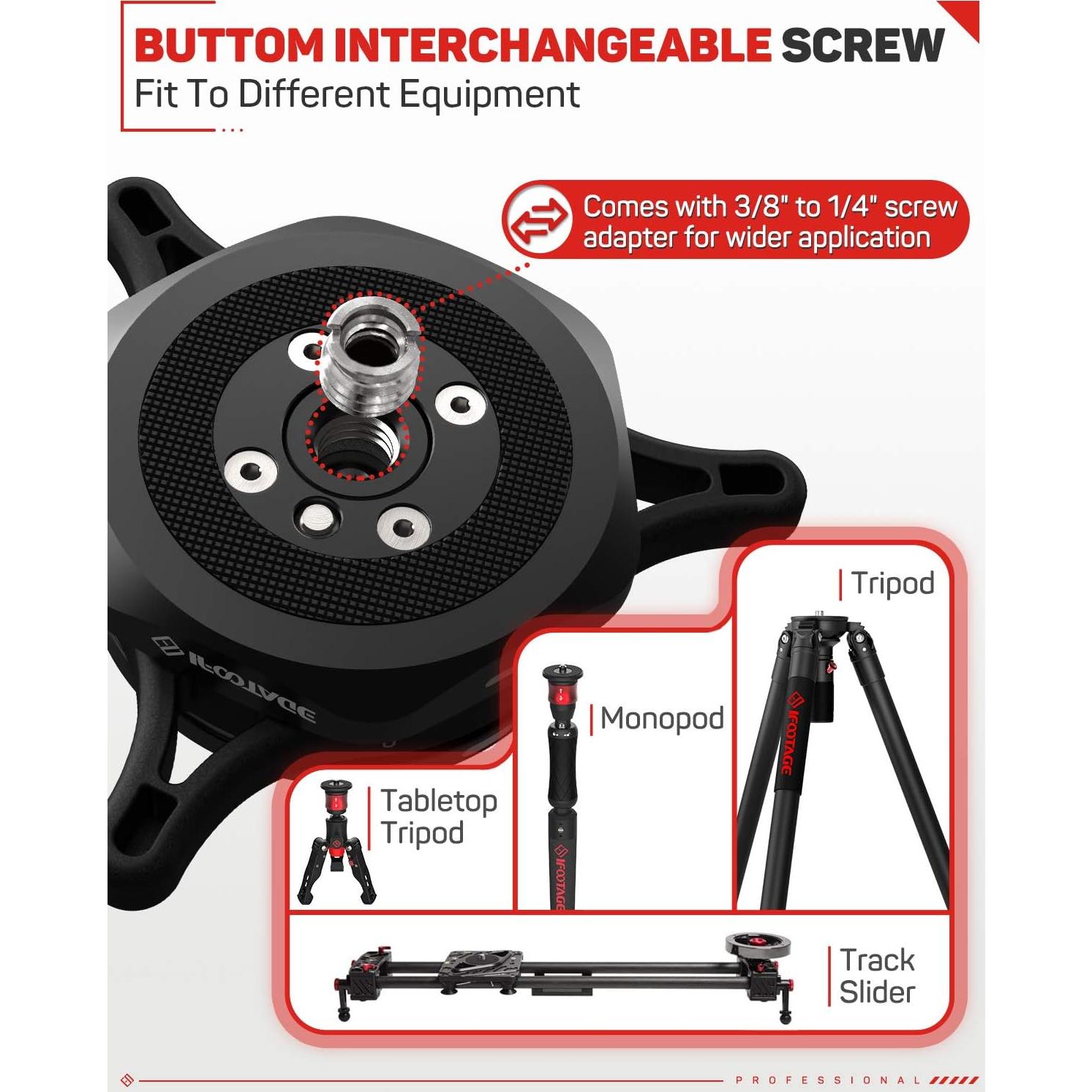 Placa de Liberación Rápida IFOOTAGE Seastar Q1S para Trípode