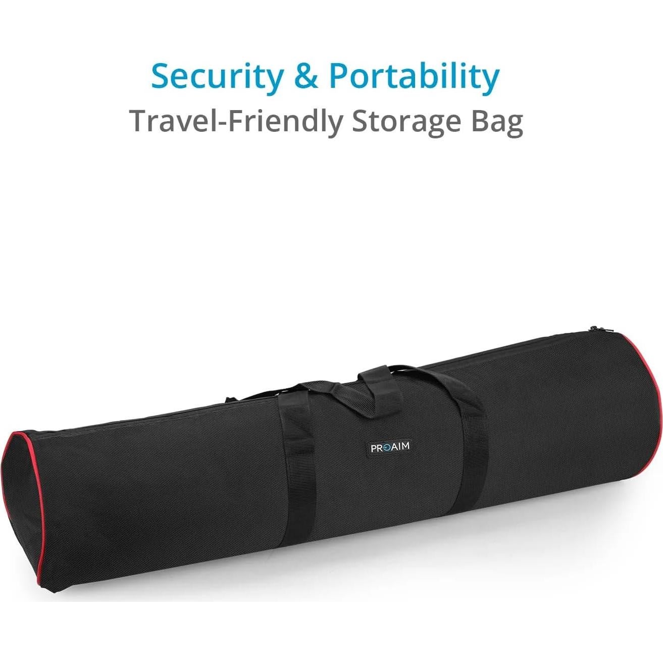 Trípode Proaim P-TP-100-B para DSLR, Carga 80kg, Altura 78.74-134.62cm