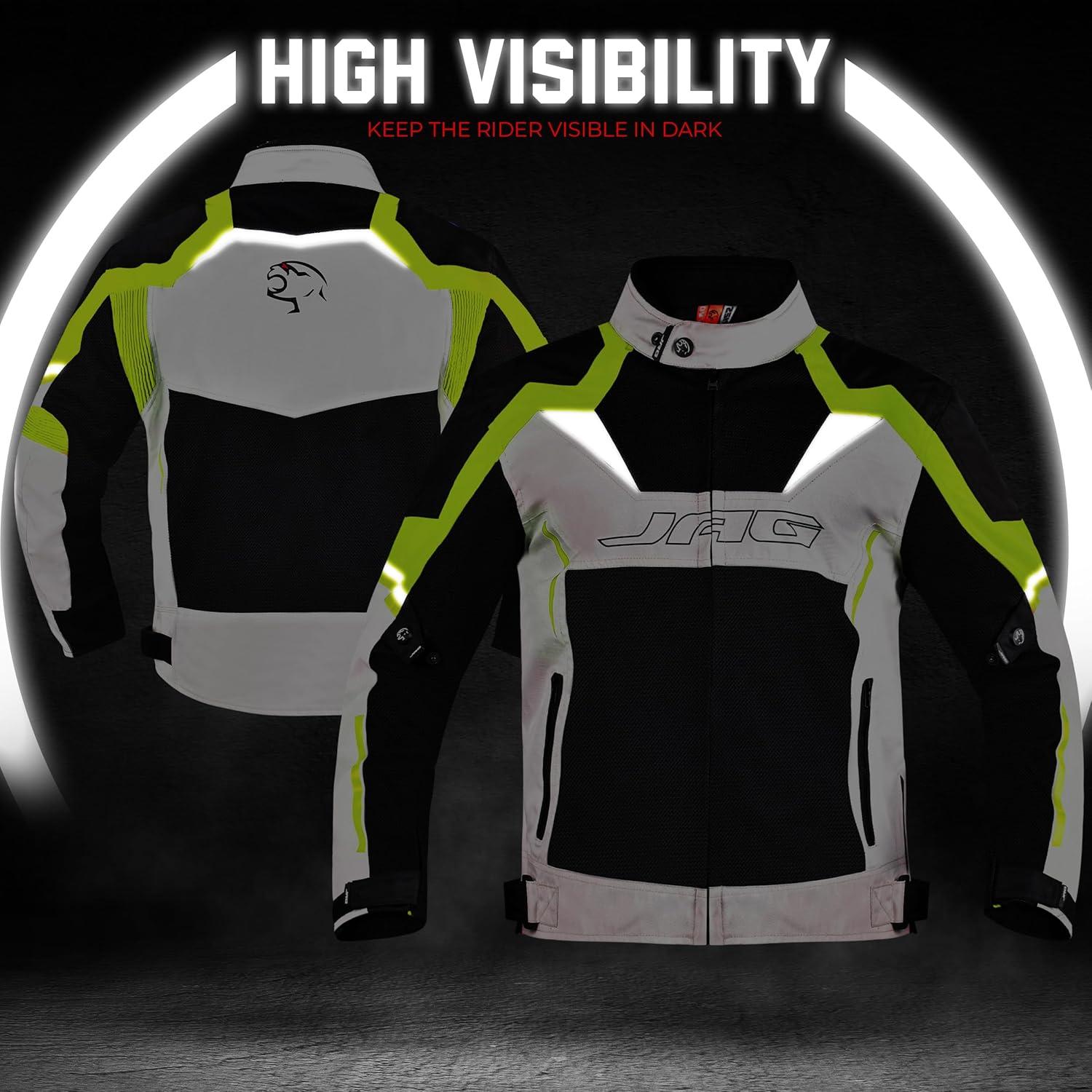 Chaqueta de Motocicleta JAG Horizon - Alta Visibilidad CE Nivel 1