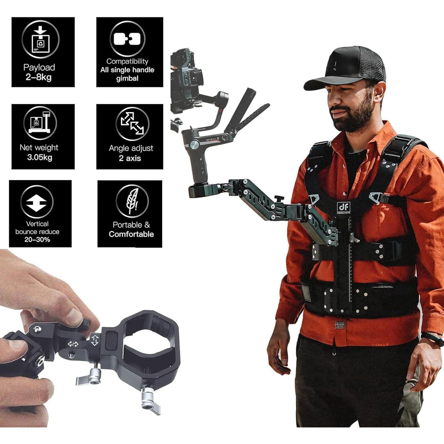 Sistema de Soporte SteadiCam DF DIGITALFOTO THANOS-SE 3.05 kg