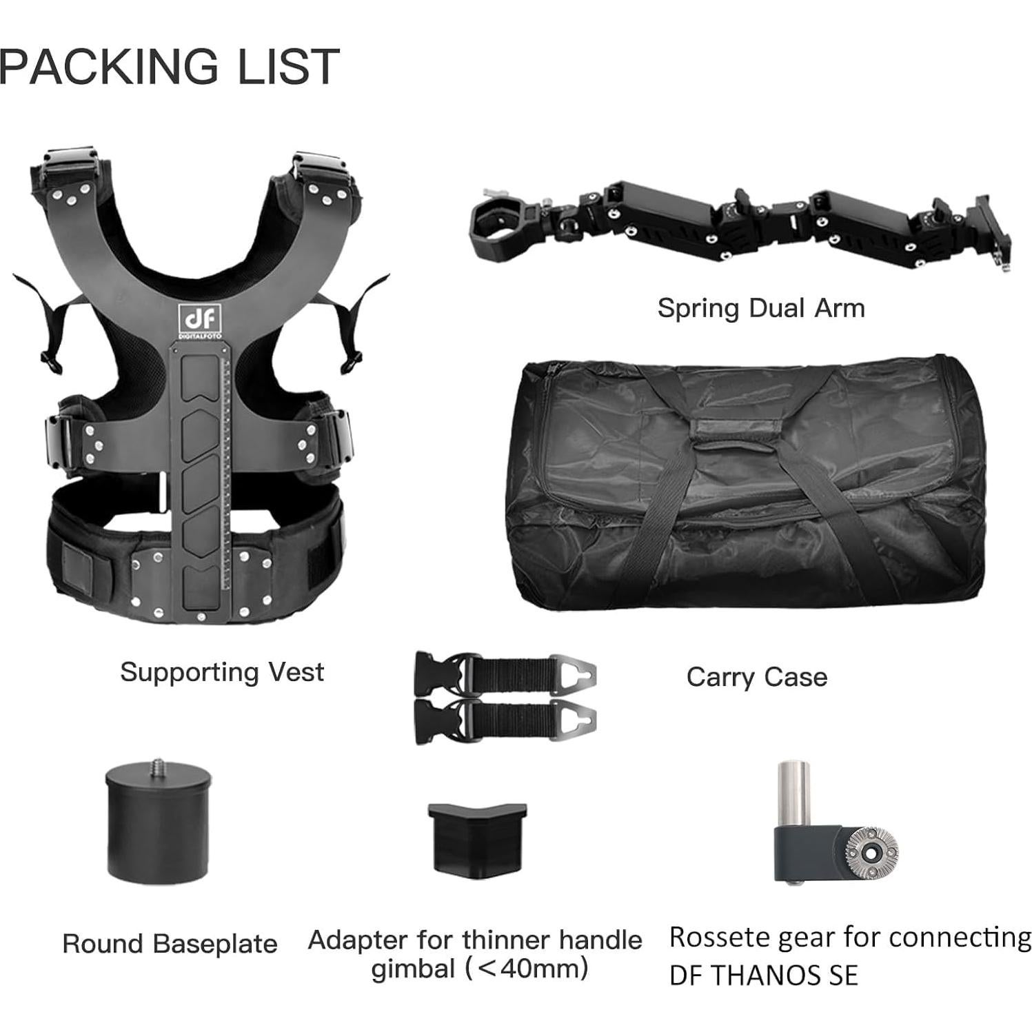 Sistema de Soporte SteadiCam DF DIGITALFOTO THANOS-SE 3.05 kg