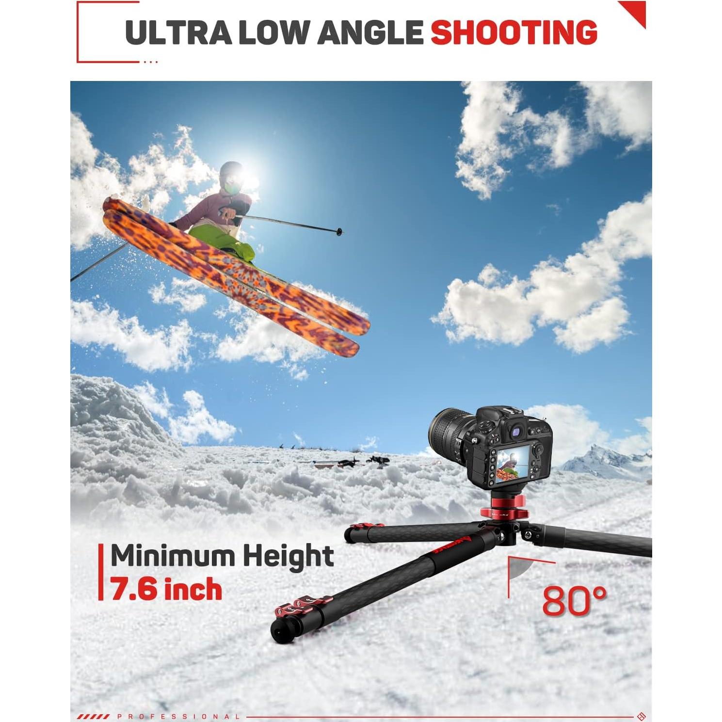 Trípode de Video IFOOTAGE de Fibra de Carbono 165 cm + Grúa Mini M1 III 216 cm